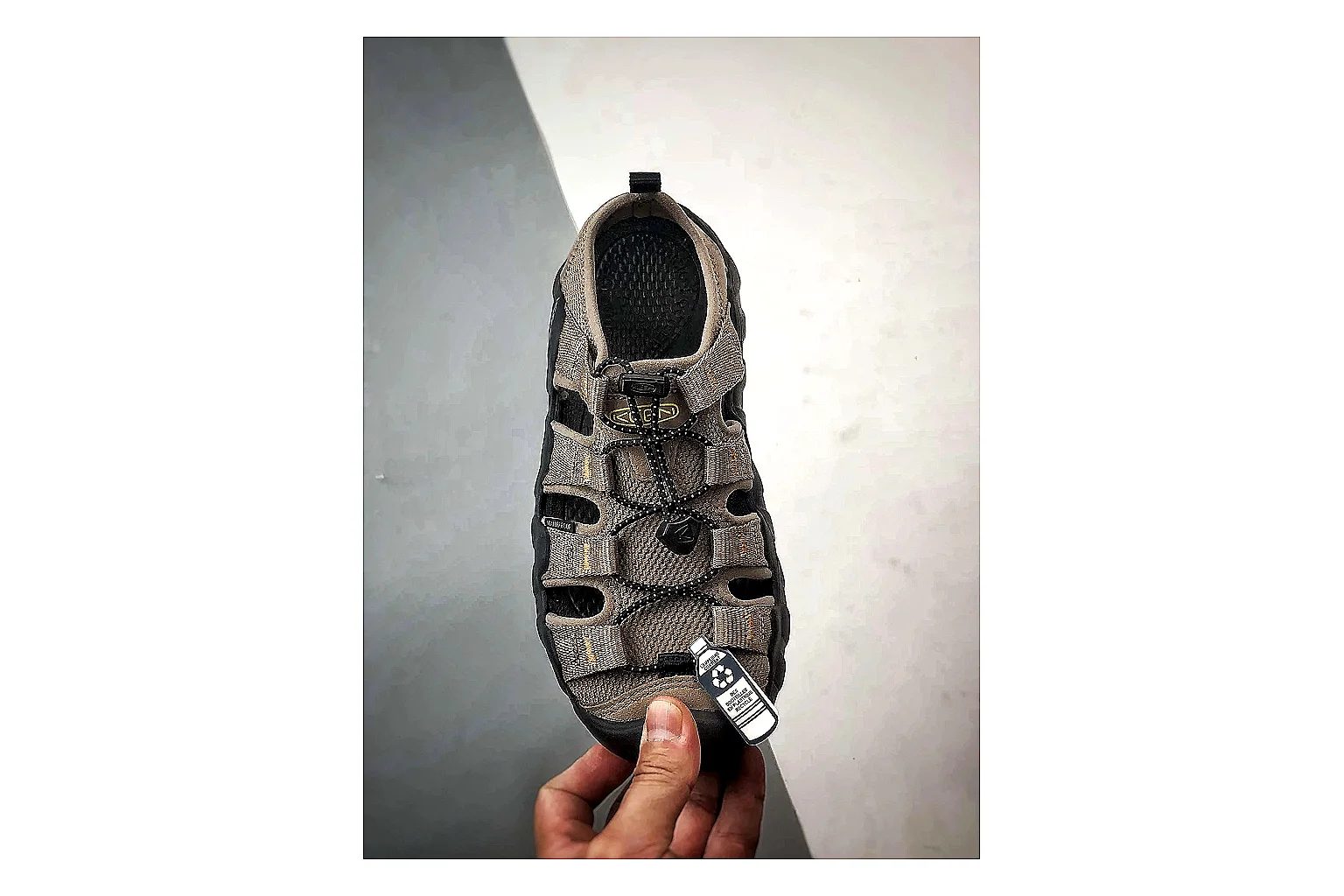 KEEN Jasper Sandal Black Brown comparison photo showing black brown suede-mesh upper, outdoor sandal shape, protective toe area, and rugged trail sole thumbnail 6