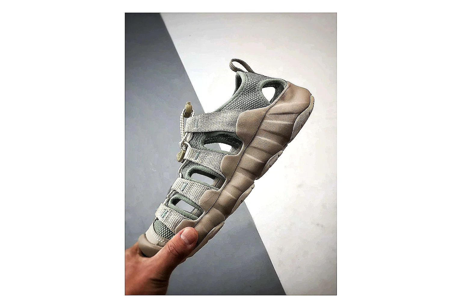 KEEN Jasper Sandal Gray Beige comparison photo showing gray beige suede-mesh upper, protective toe area, sandal-style openings, and trail-ready sole thumbnail 3