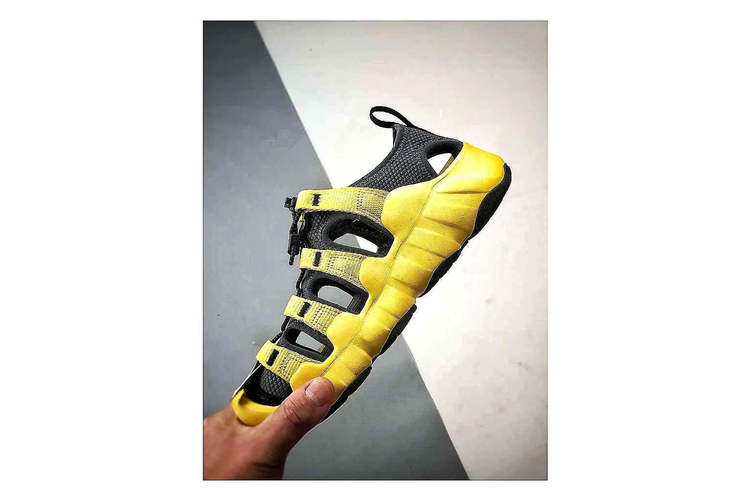 KEEN Jasper Sandal Yellow Black comparison photo showing yellow black suede-mesh upper, protective sandal structure, outdoor toe coverage, and rugged sole thumbnail 3