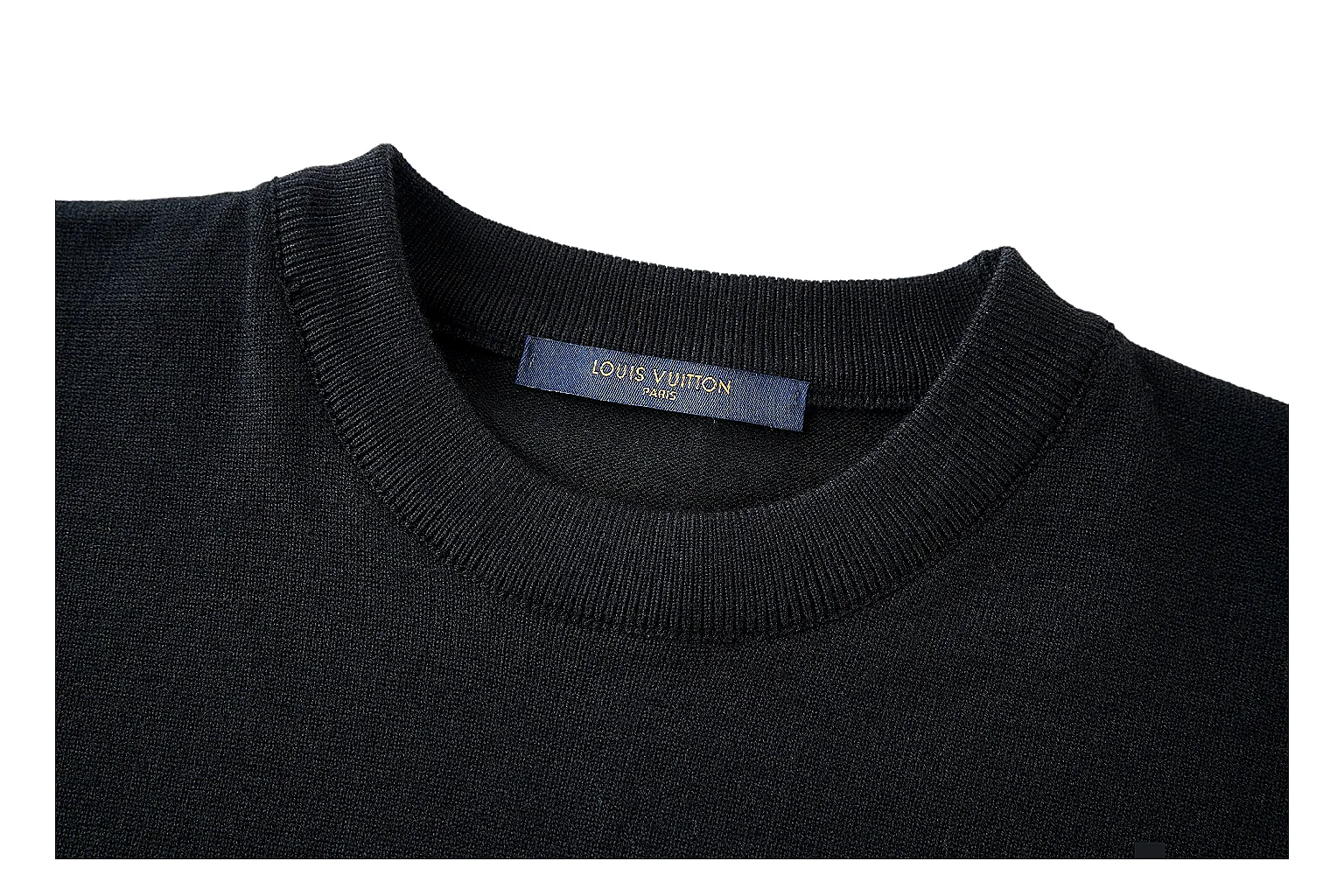 kakoscout.com Louis Vuitton Black Monogram Hem Tee 0225 Black short-sleeve-tee product image thumbnail 6