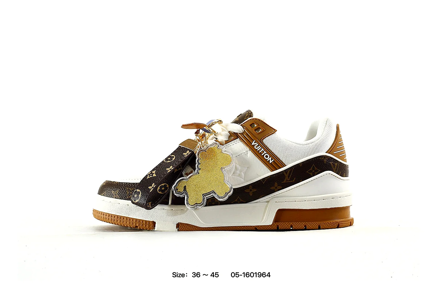 kakoscout.com Louis Vuitton White Brown Trainer 3852 White Brown low-top product image thumbnail 2