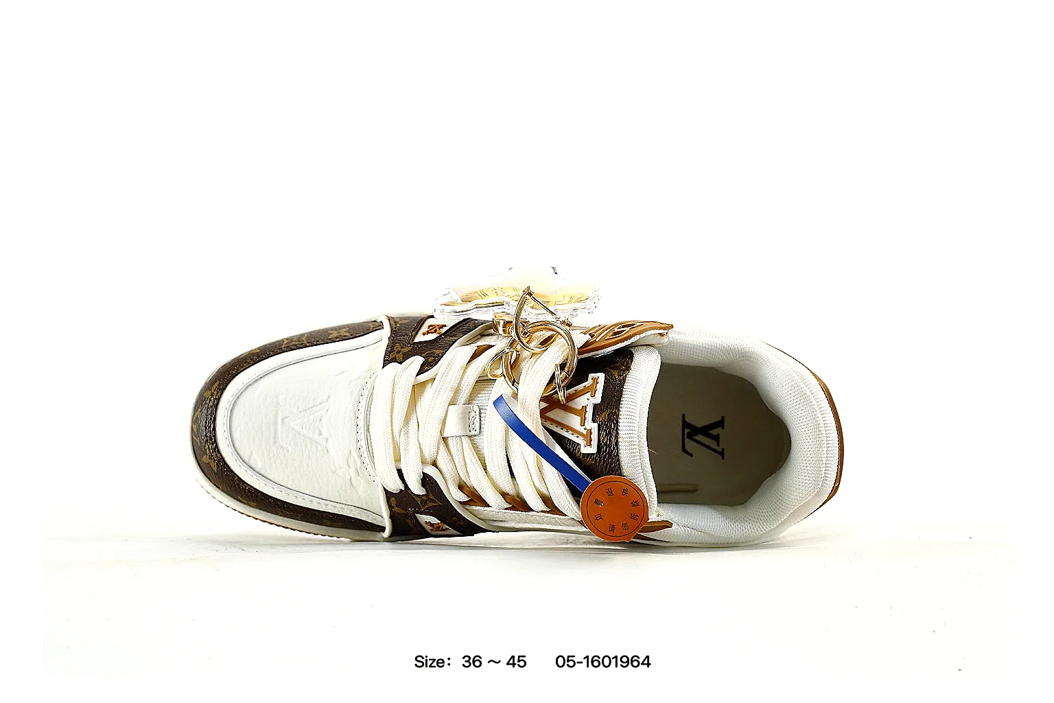 kakoscout.com Louis Vuitton White Brown Trainer 3852 White Brown low-top product image thumbnail 3