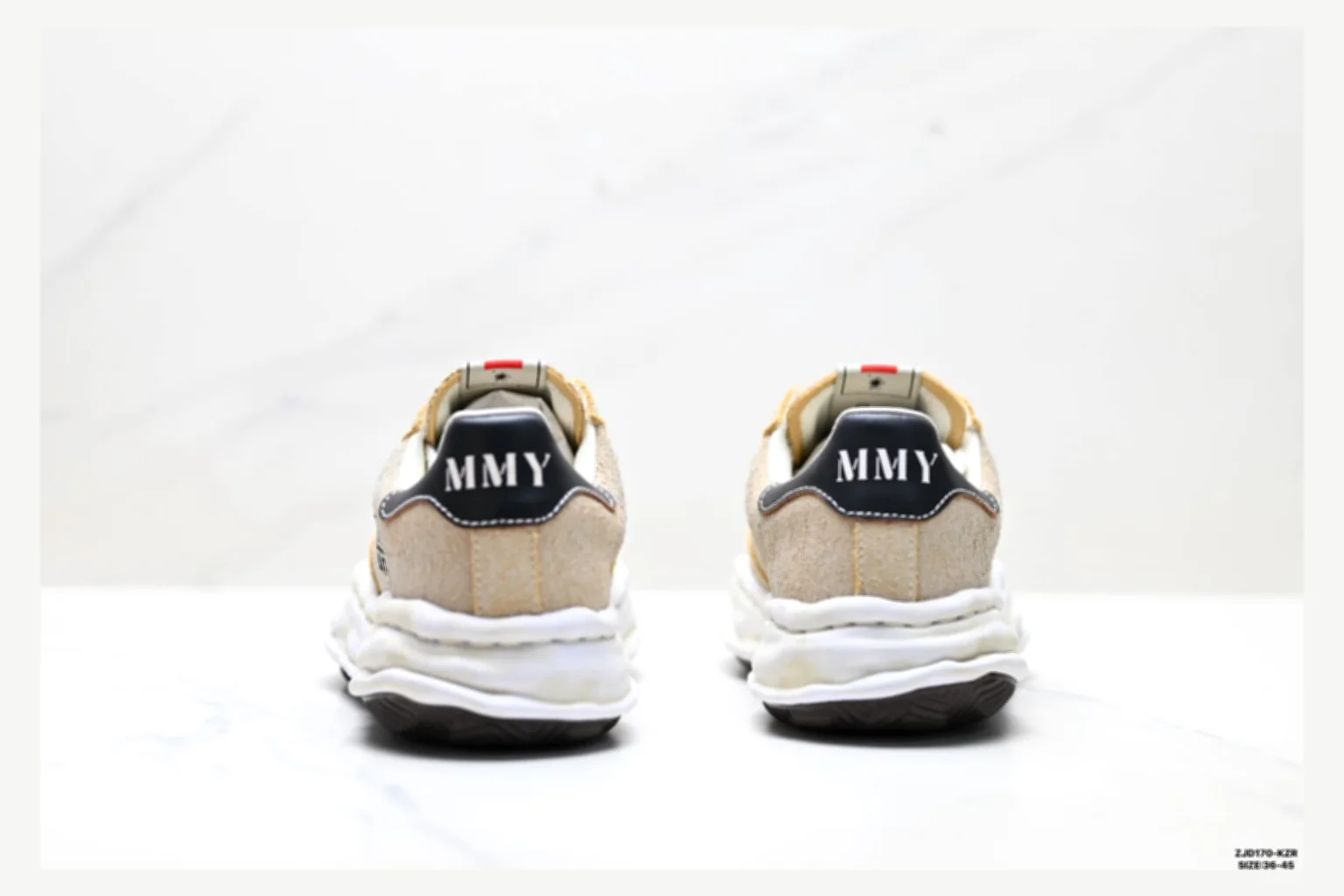 Maison Mihara Yasuhiro Blakey White Black Low Top comparison proof image SKU 1182167448 thumbnail 5
