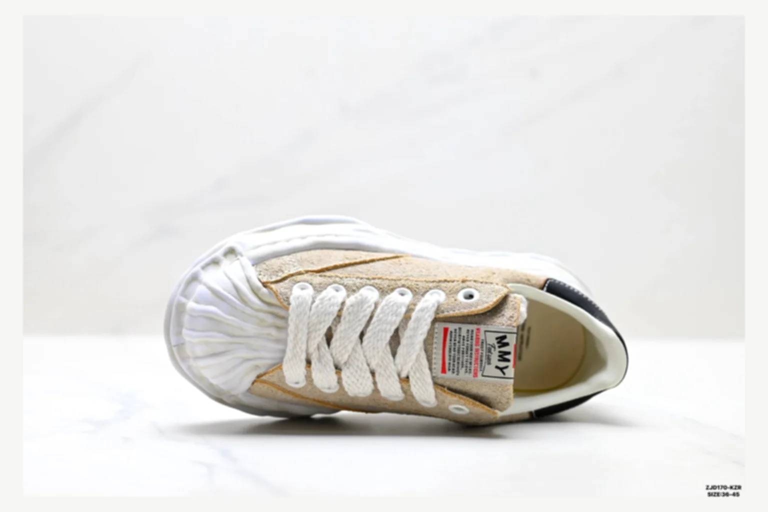 Maison Mihara Yasuhiro Blakey White Black Low Top comparison proof image SKU 1182167448 thumbnail 6