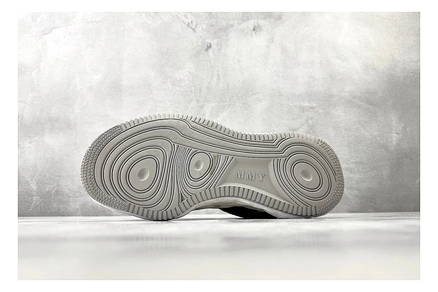 Maison Mihara Yasuhiro Blakey Black Distressed comparison photo showing black distressed canvas upper, warped sculpted white sole, low lace profile, and worn texture thumbnail 4
