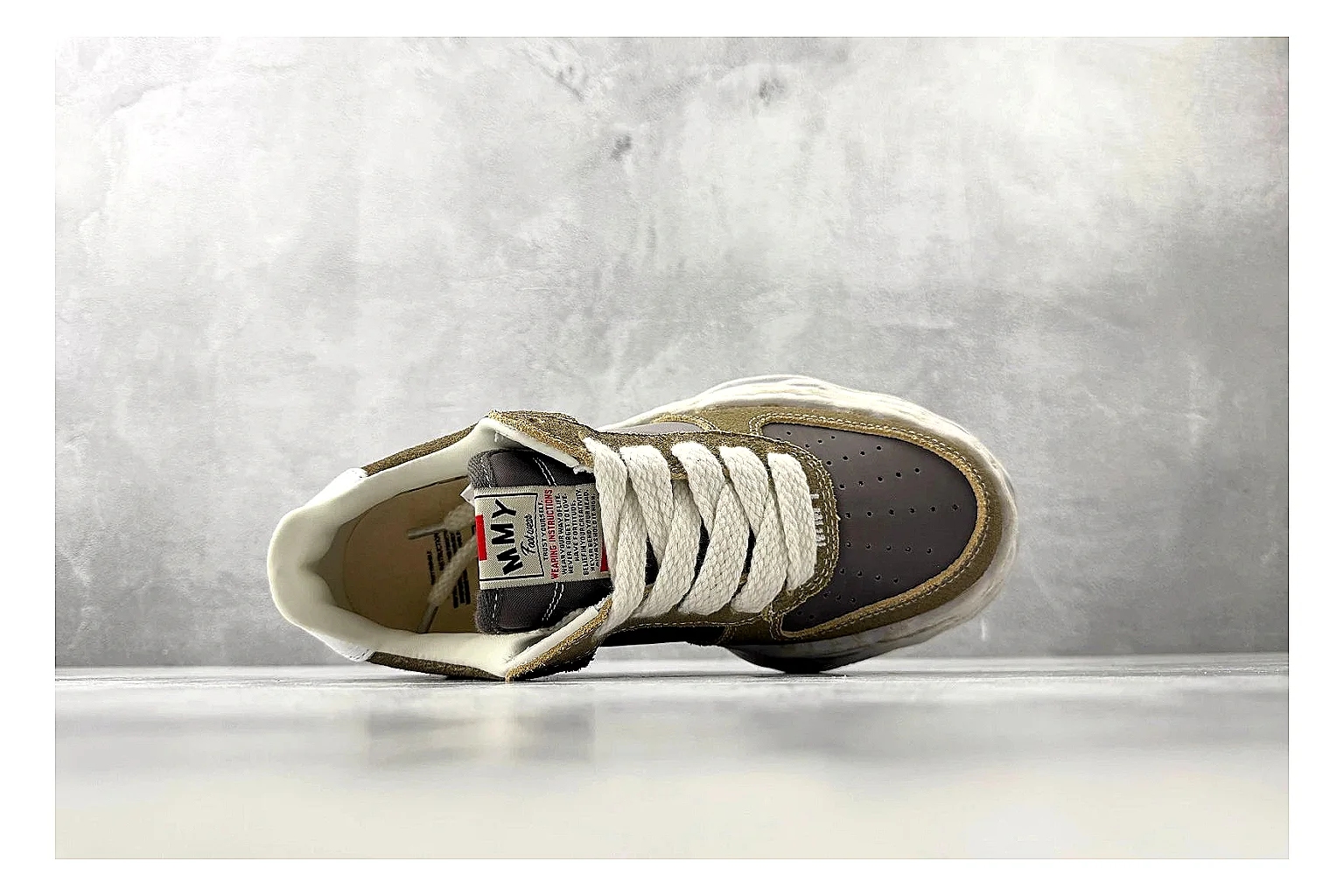 Maison Mihara Blakey brown sneaker comparison signal image