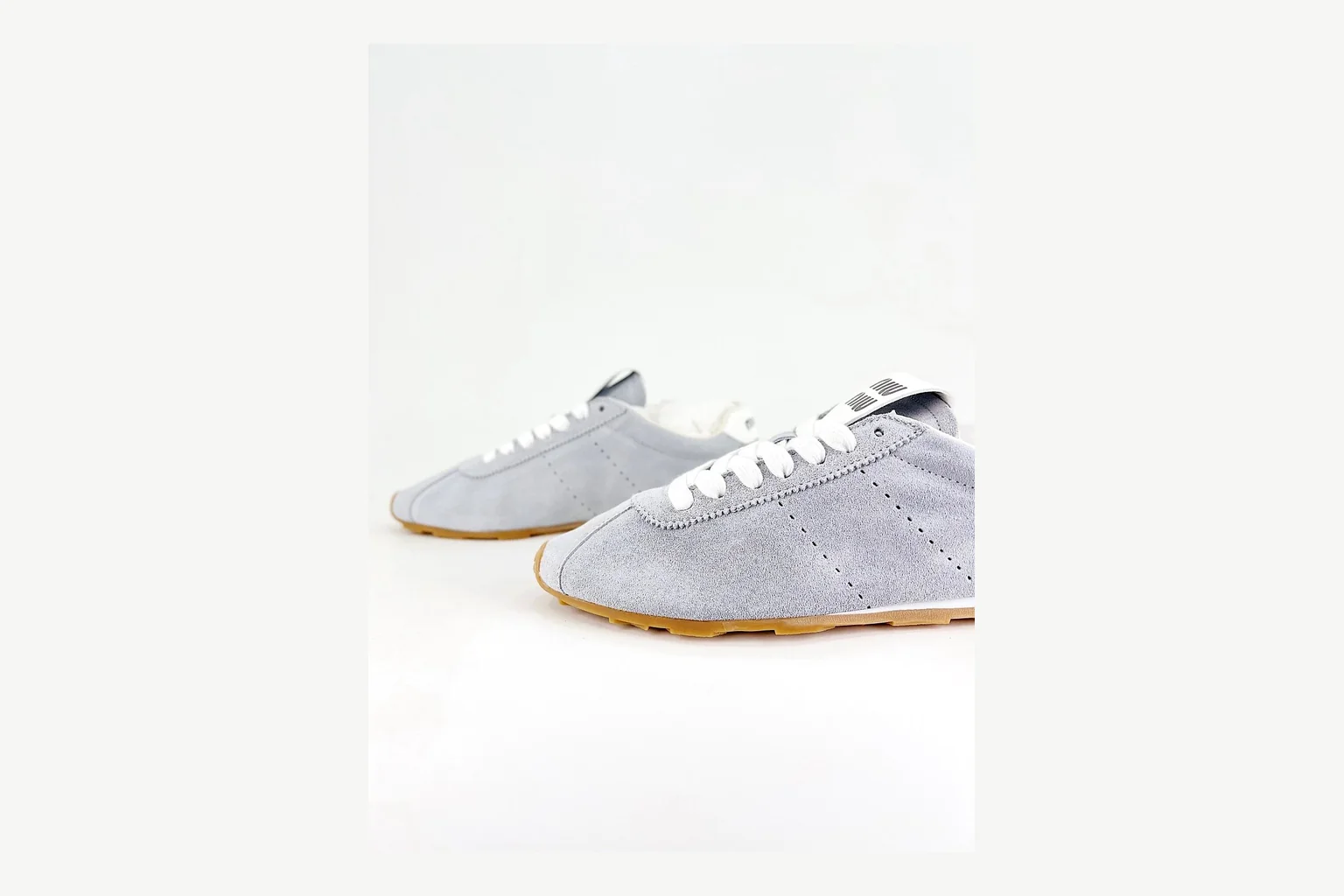 Miu Miu Grey Low Sneaker comparison signal photo with grey fashion low-top with mixed-material upper and low-profile shape thumbnail 4