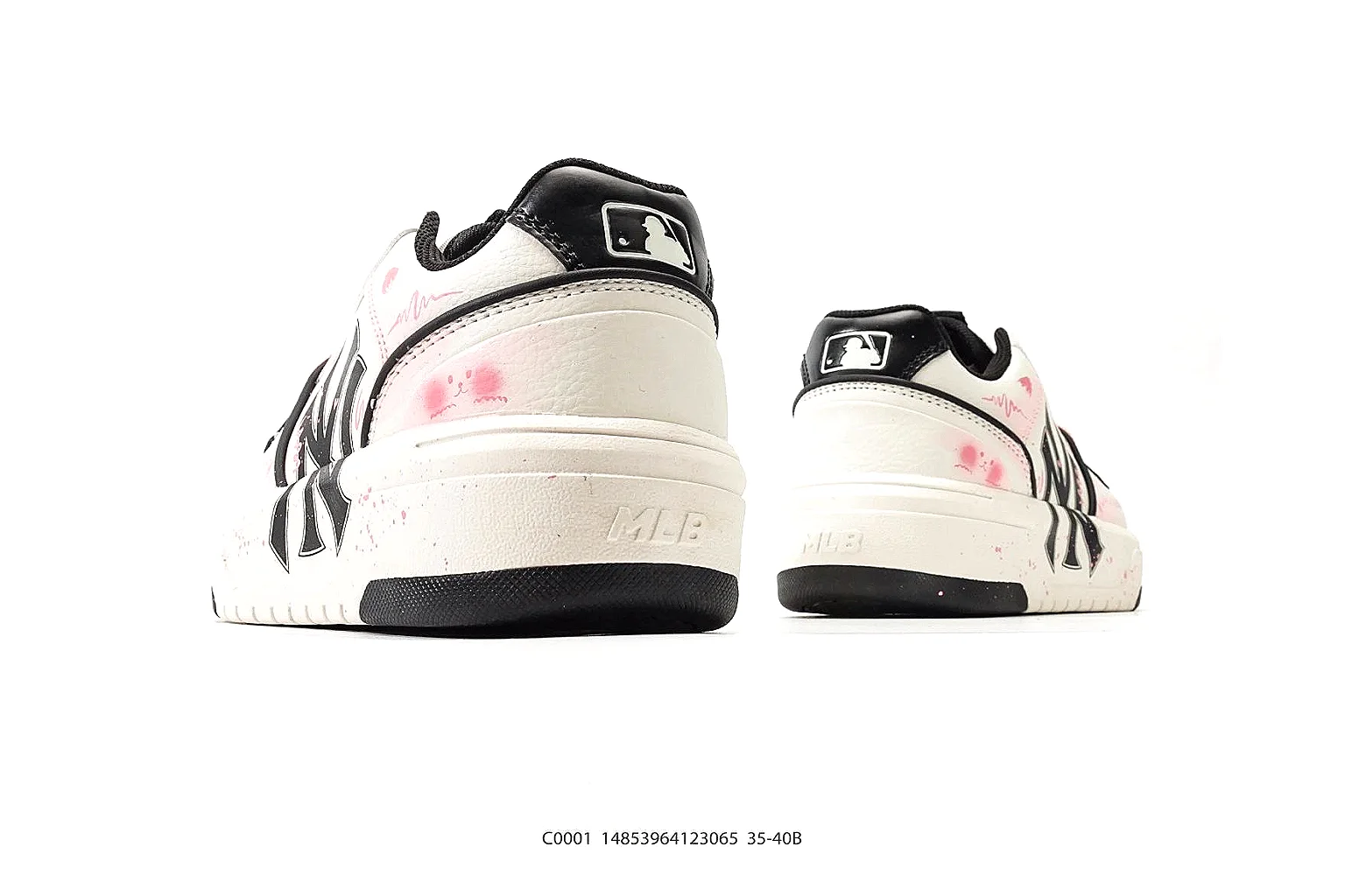MLB chunky low-top White Pink Black 0110 comparison signal note six-photo gallery