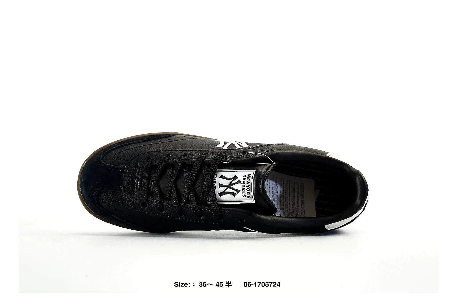 MLB NY Court Black Suede Sneaker 0971 comparison gallery with QC evidence thumbnail 3