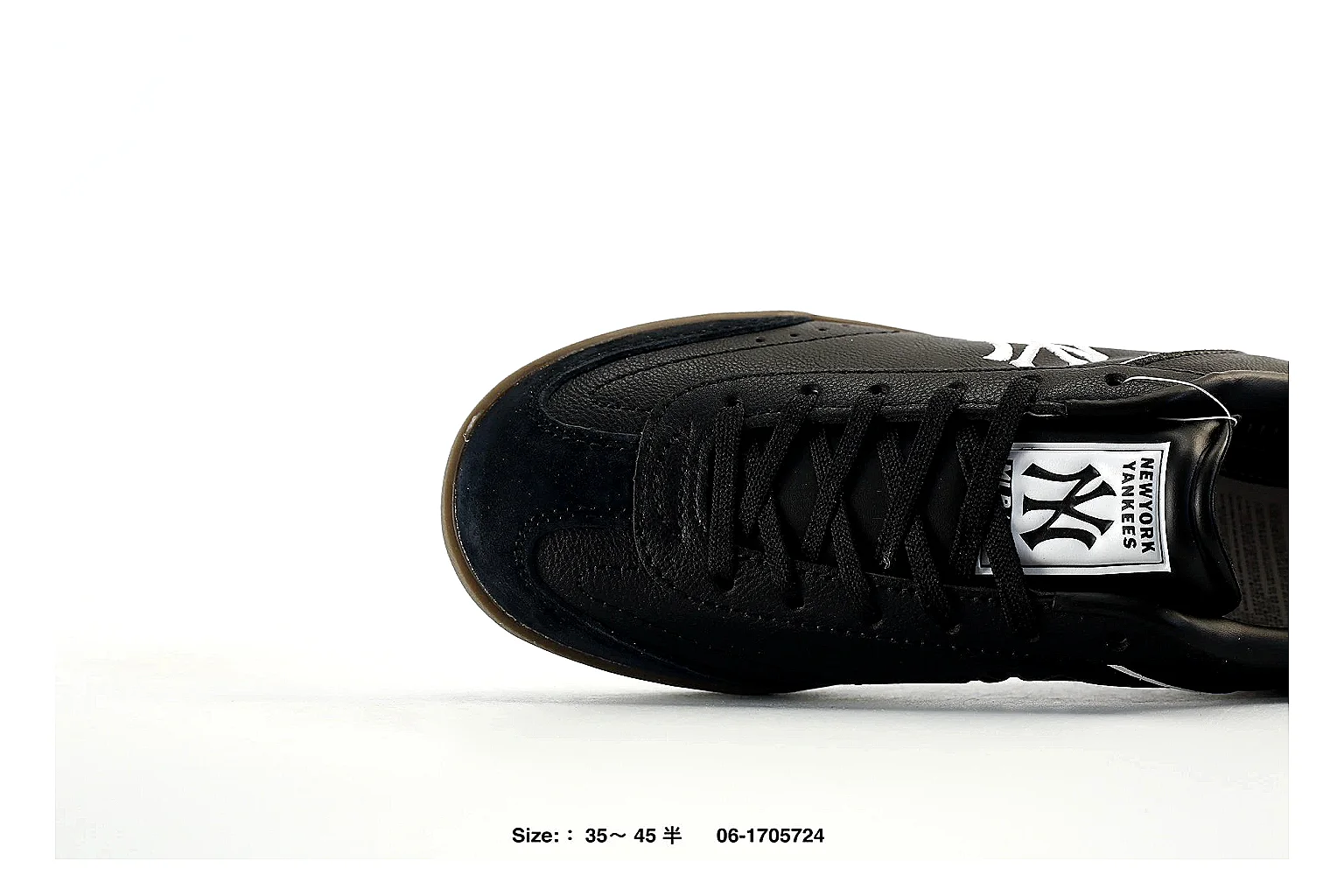 MLB NY Court Black Suede Sneaker 0971 comparison gallery with QC evidence thumbnail 4