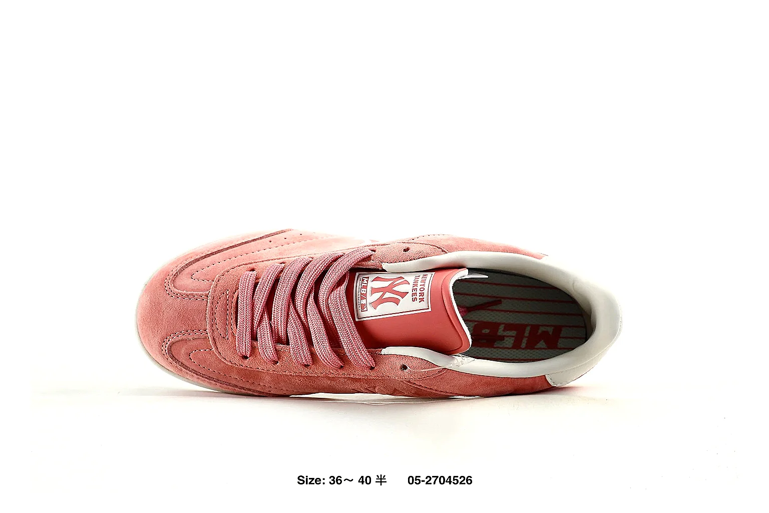MLB NY Suede Pink Sneaker 5661 comparison gallery with QC evidence thumbnail 3