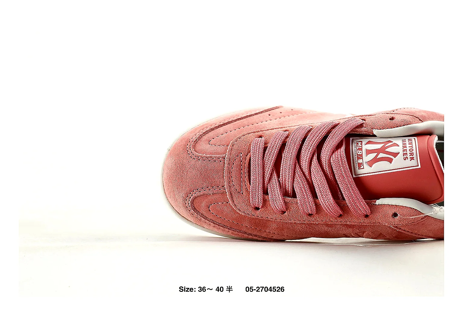 MLB NY Suede Pink Sneaker 5661 comparison gallery with QC evidence thumbnail 4