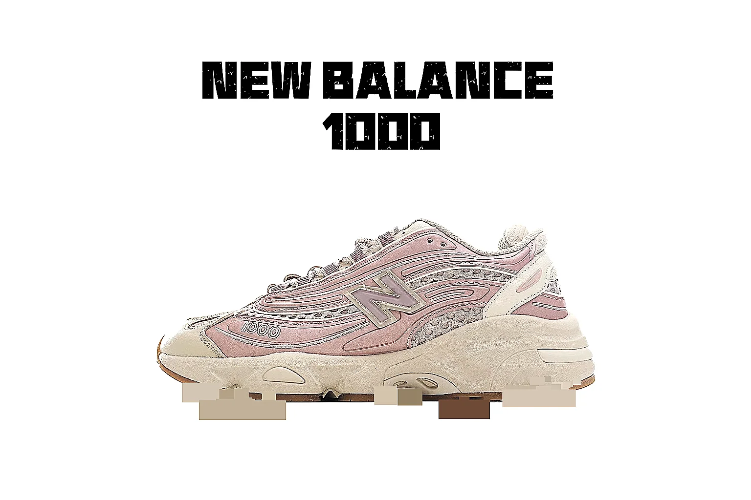 New Balance 1000 Pink Beige 6147 comparison signal six-photo gallery thumbnail 2