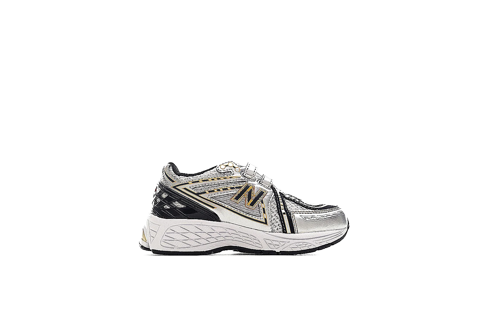 New Balance 9452 CNY 400 white black gold runner with side and outsole proof