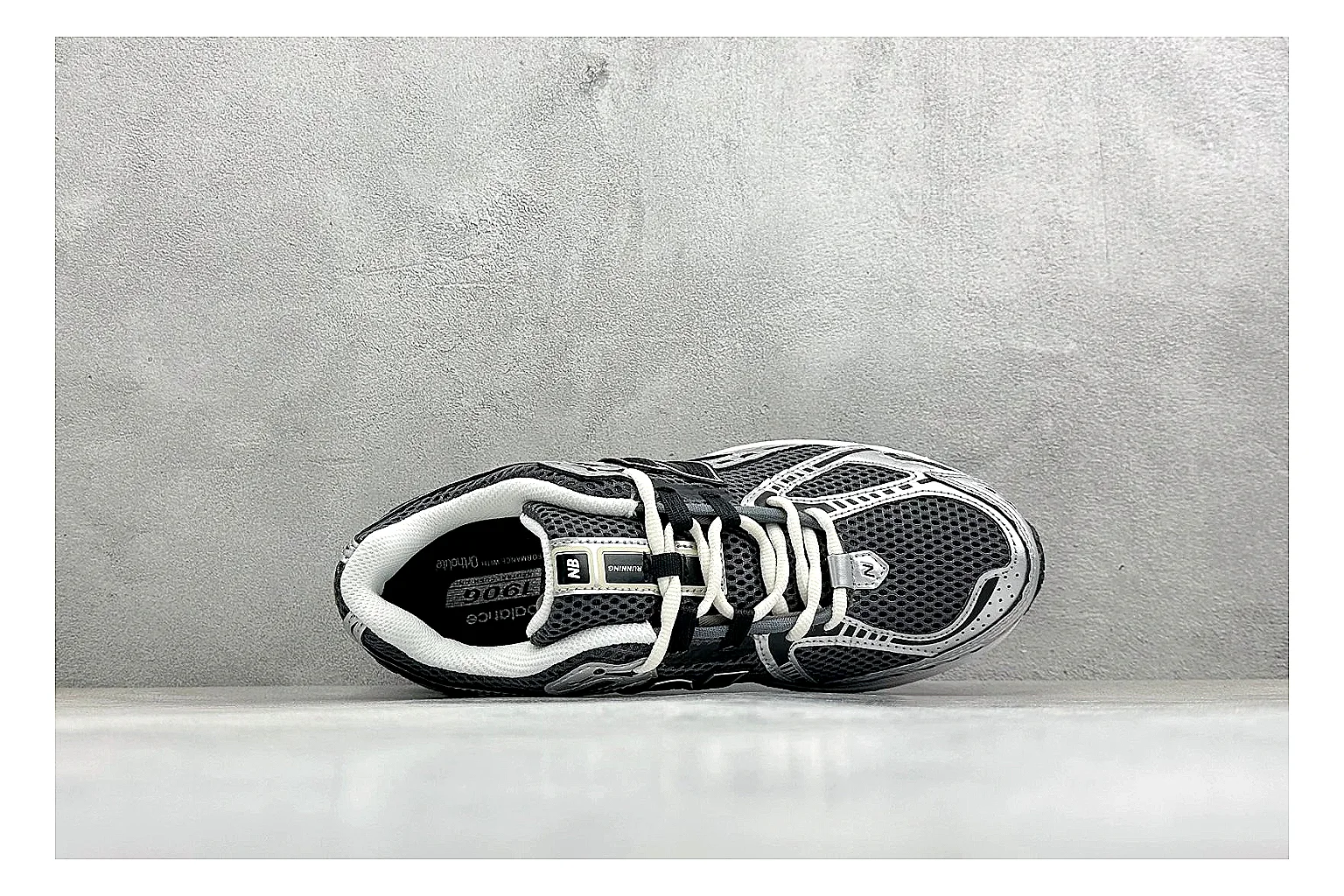 New Balance 1906 Black Silver comparison photo showing black mesh base, silver overlays, technical 1906 runner structure, and layered performance sole thumbnail 2