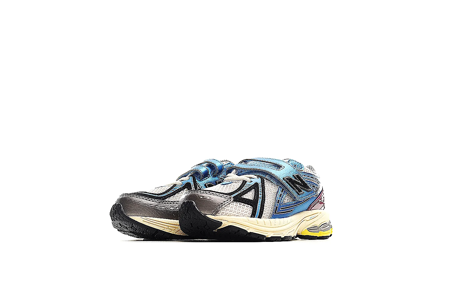 New Balance 1906R blue burgundy runner with side logo and cream midsole thumbnail 6