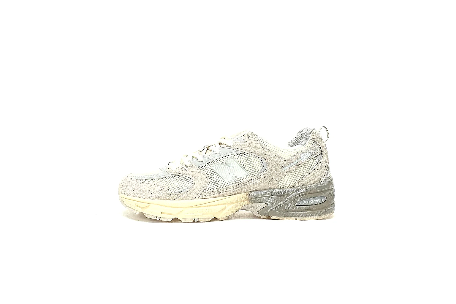New Balance cream grey 2002R-style runner with visible N logo and heel detail thumbnail 2