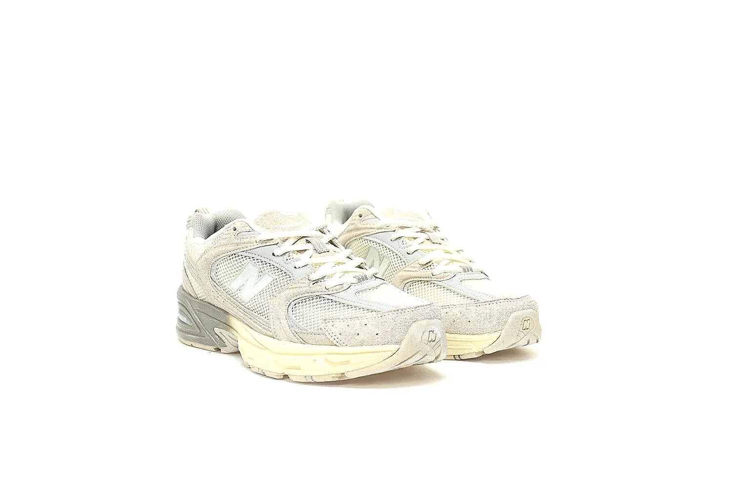 New Balance cream grey 2002R-style runner with visible N logo and heel detail thumbnail 5