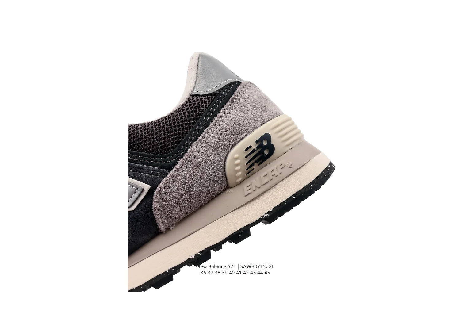 New Balance 327 Black Grey classic runner six photo view thumbnail 5