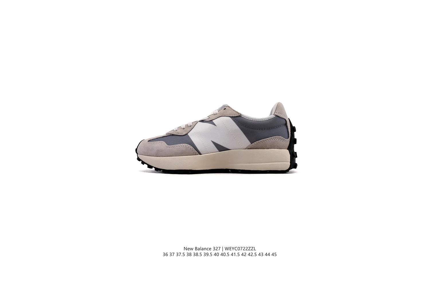 New Balance 327 Grey Cream classic runner six photo view