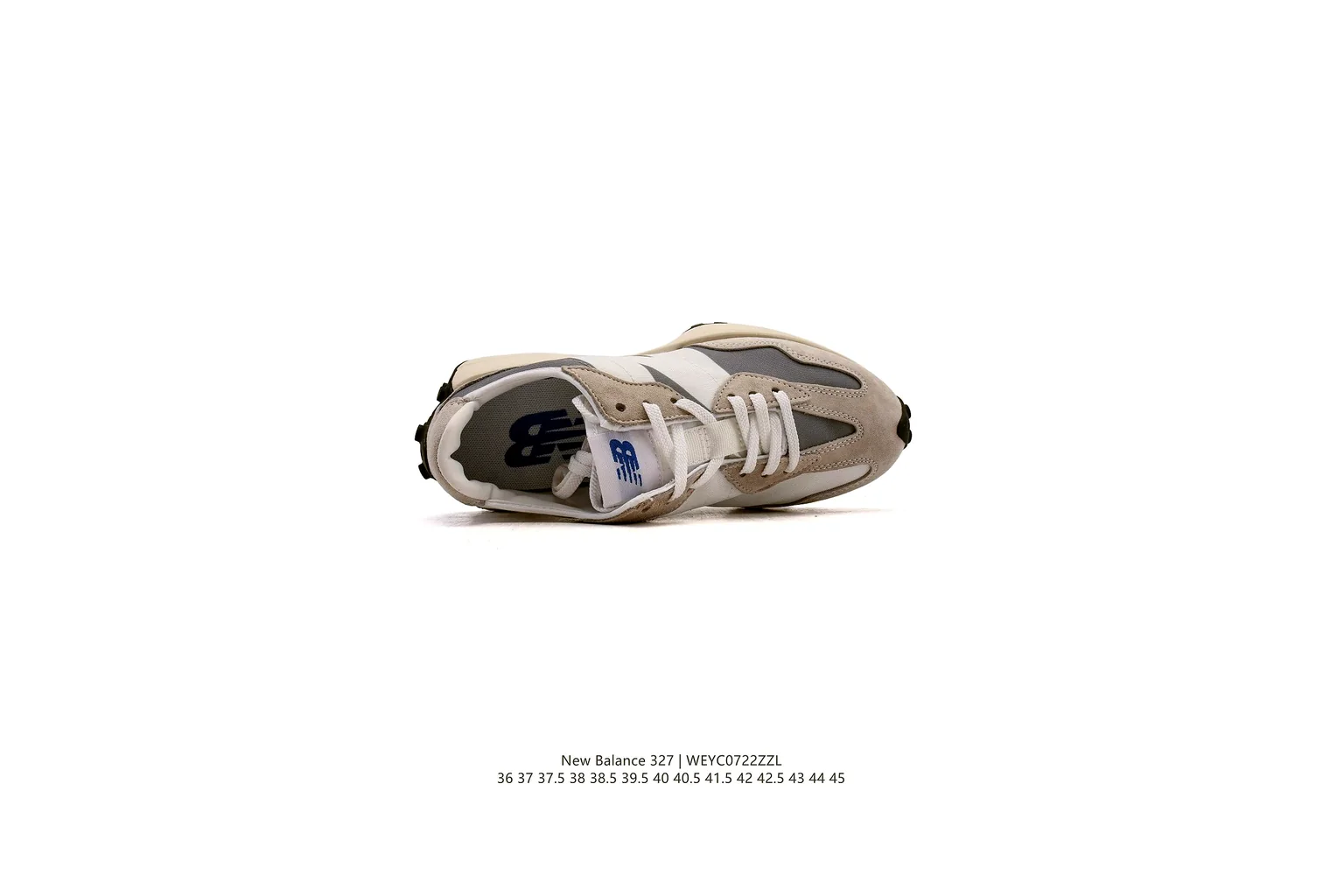 New Balance 327 Grey Cream classic runner six photo view