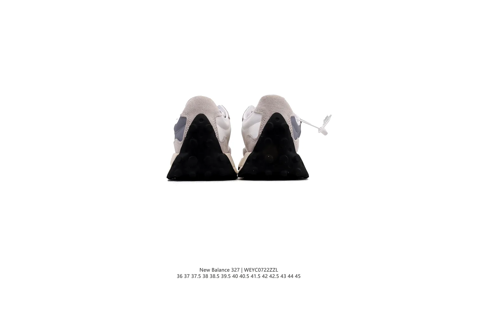 New Balance 327 Grey Cream classic runner six photo view thumbnail 3