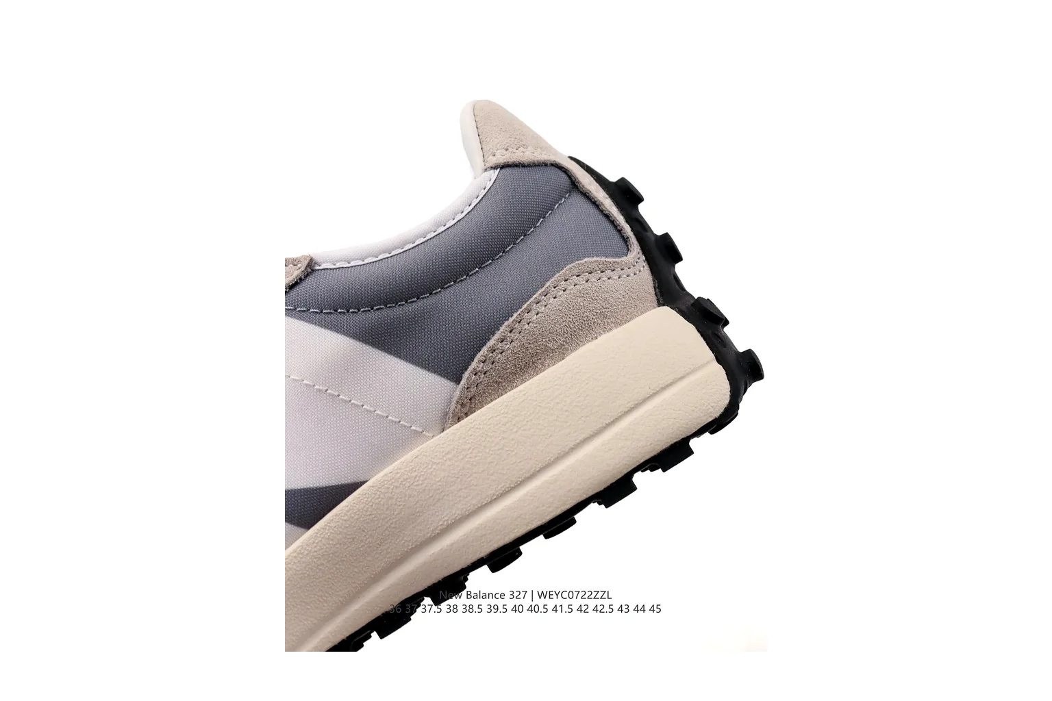 New Balance 327 Grey Cream classic runner six photo view thumbnail 5