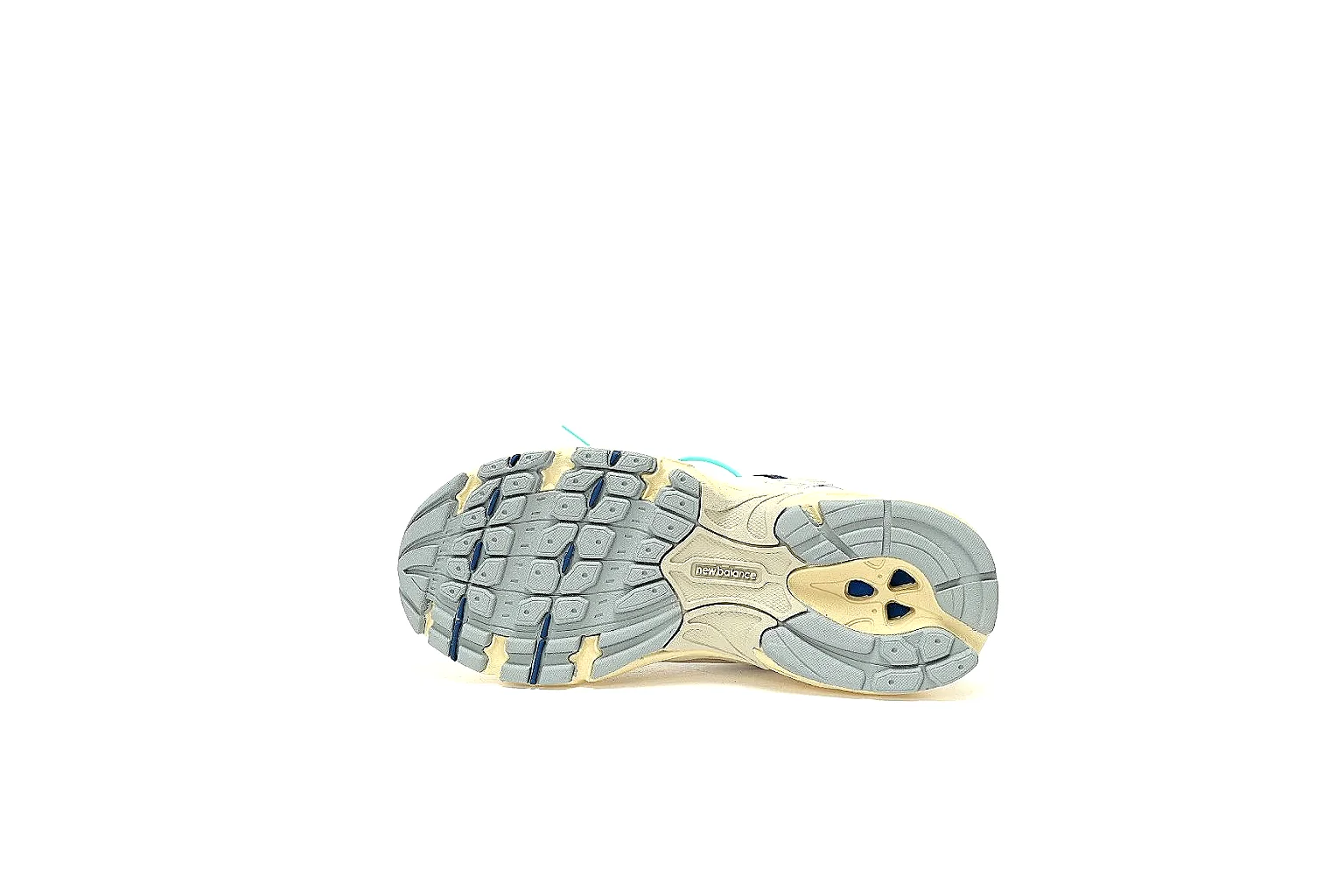 New Balance 530 cream navy side profile with navy N logo and ABZORB-style midsole thumbnail 4