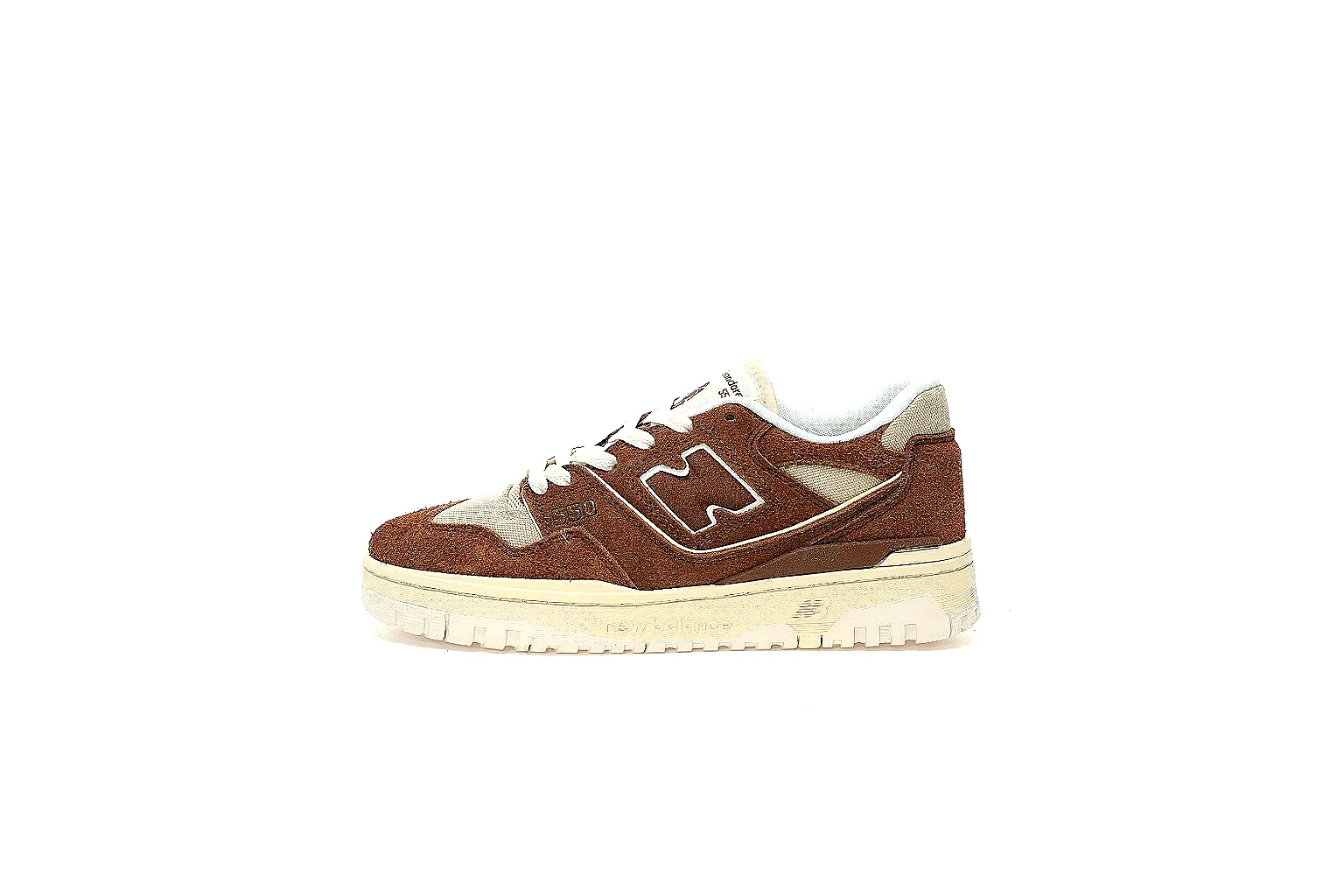 New Balance 550 brown cream sneaker side profile for QC and price scouting thumbnail 6
