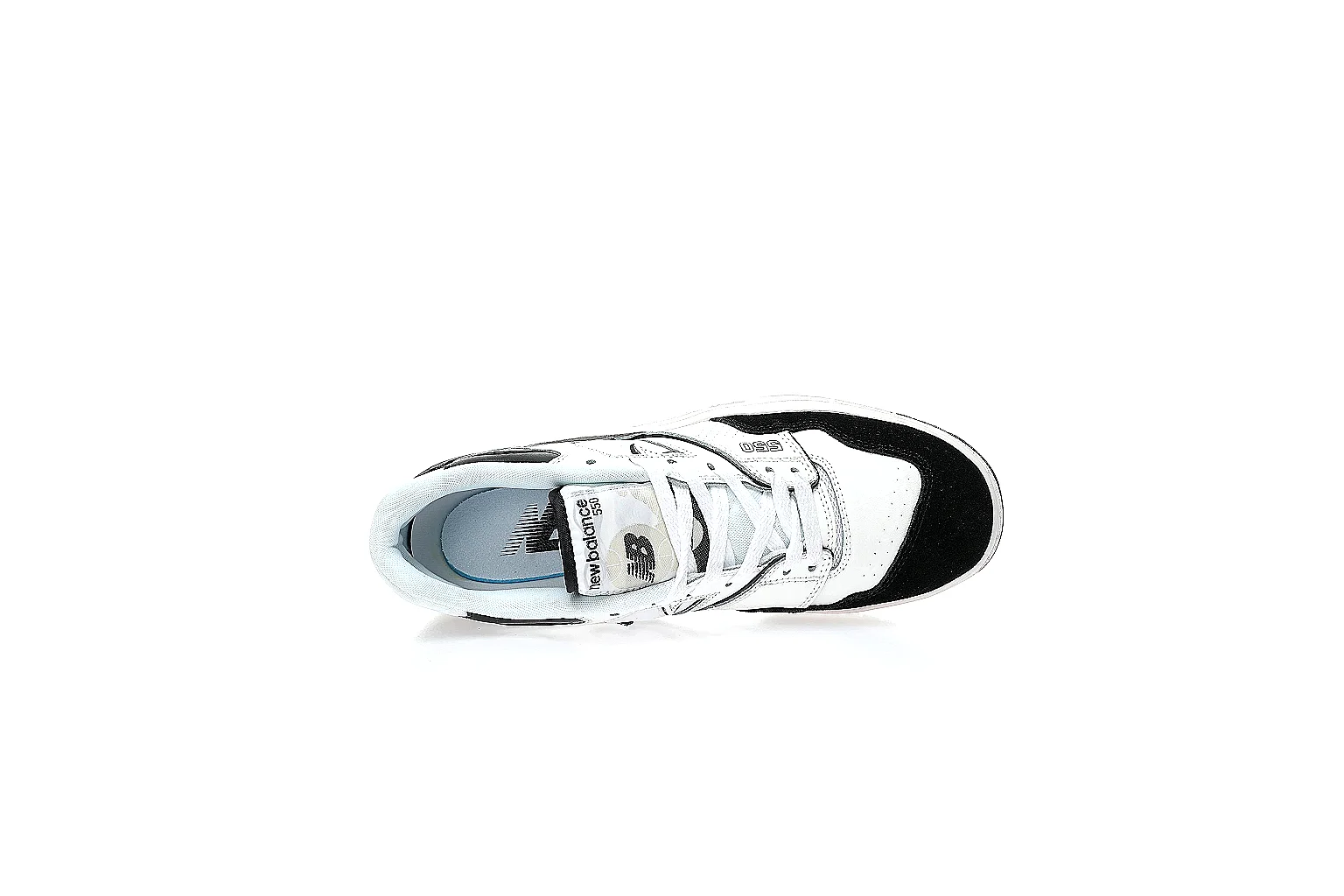 New Balance 550 white black sneaker with visible side logo and 550 badge thumbnail 3