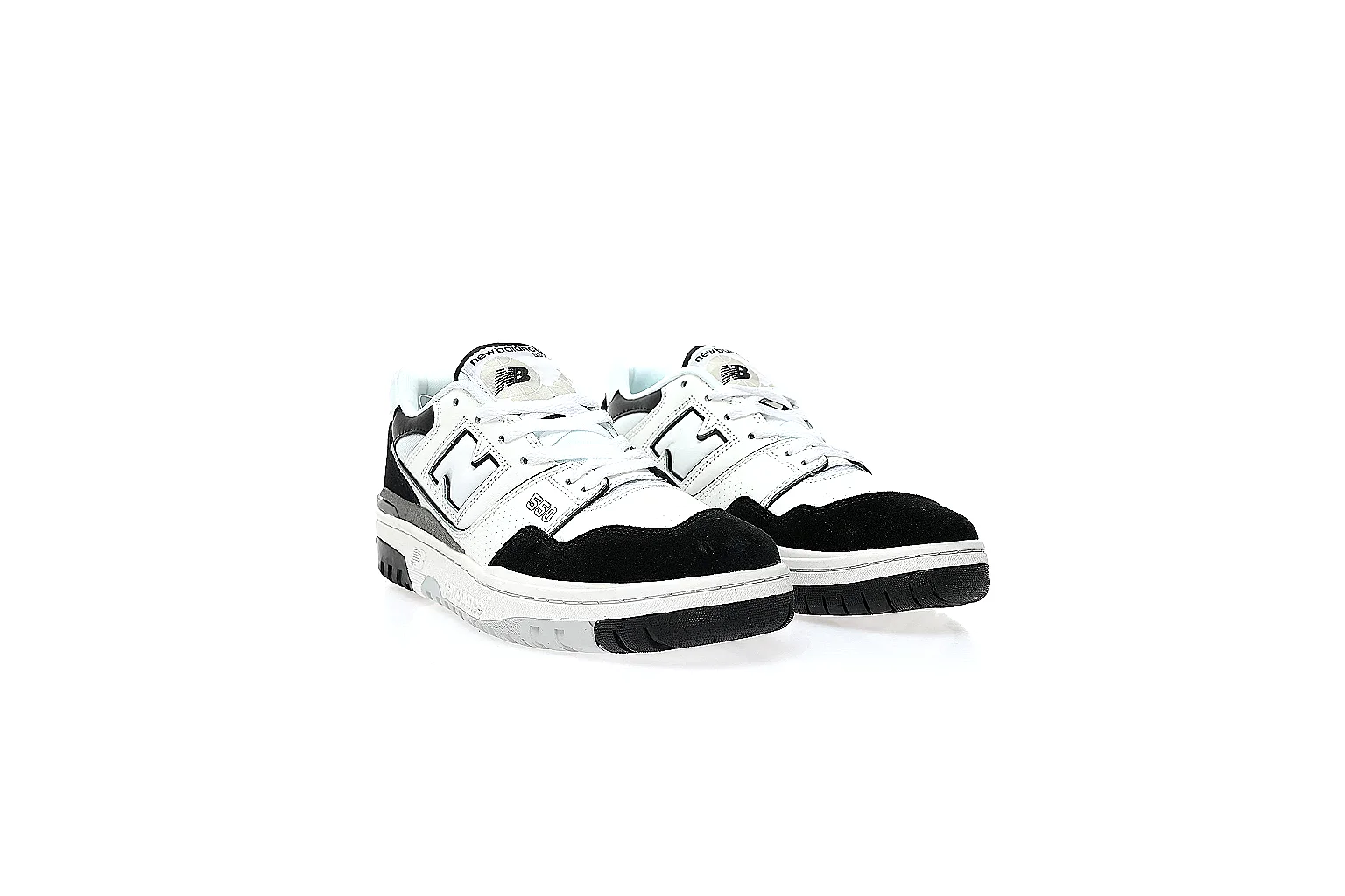 New Balance 550 white black sneaker with visible side logo and 550 badge thumbnail 5