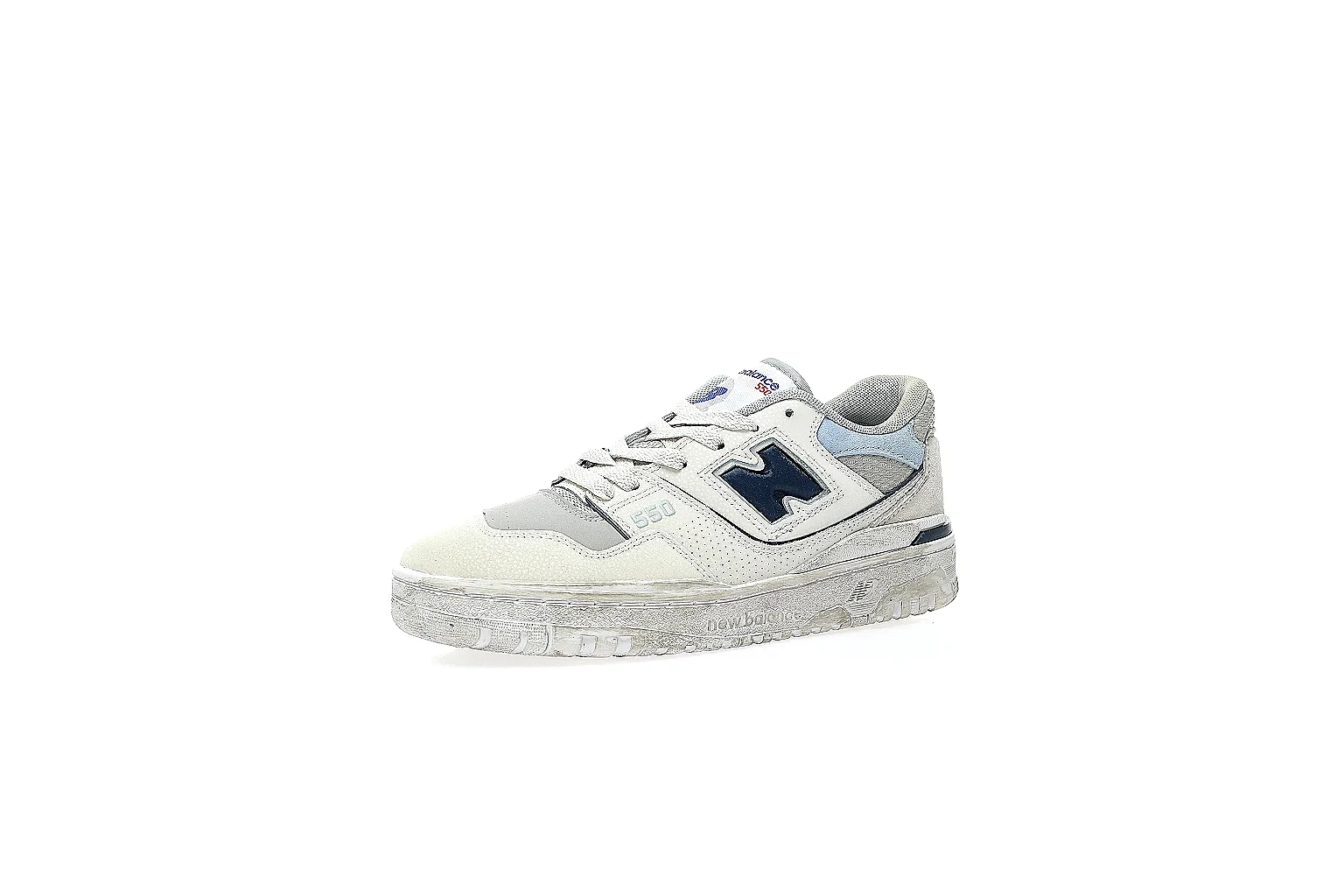 New Balance 550 white grey blue sneaker with visible side logo and QC comparison angles thumbnail 2