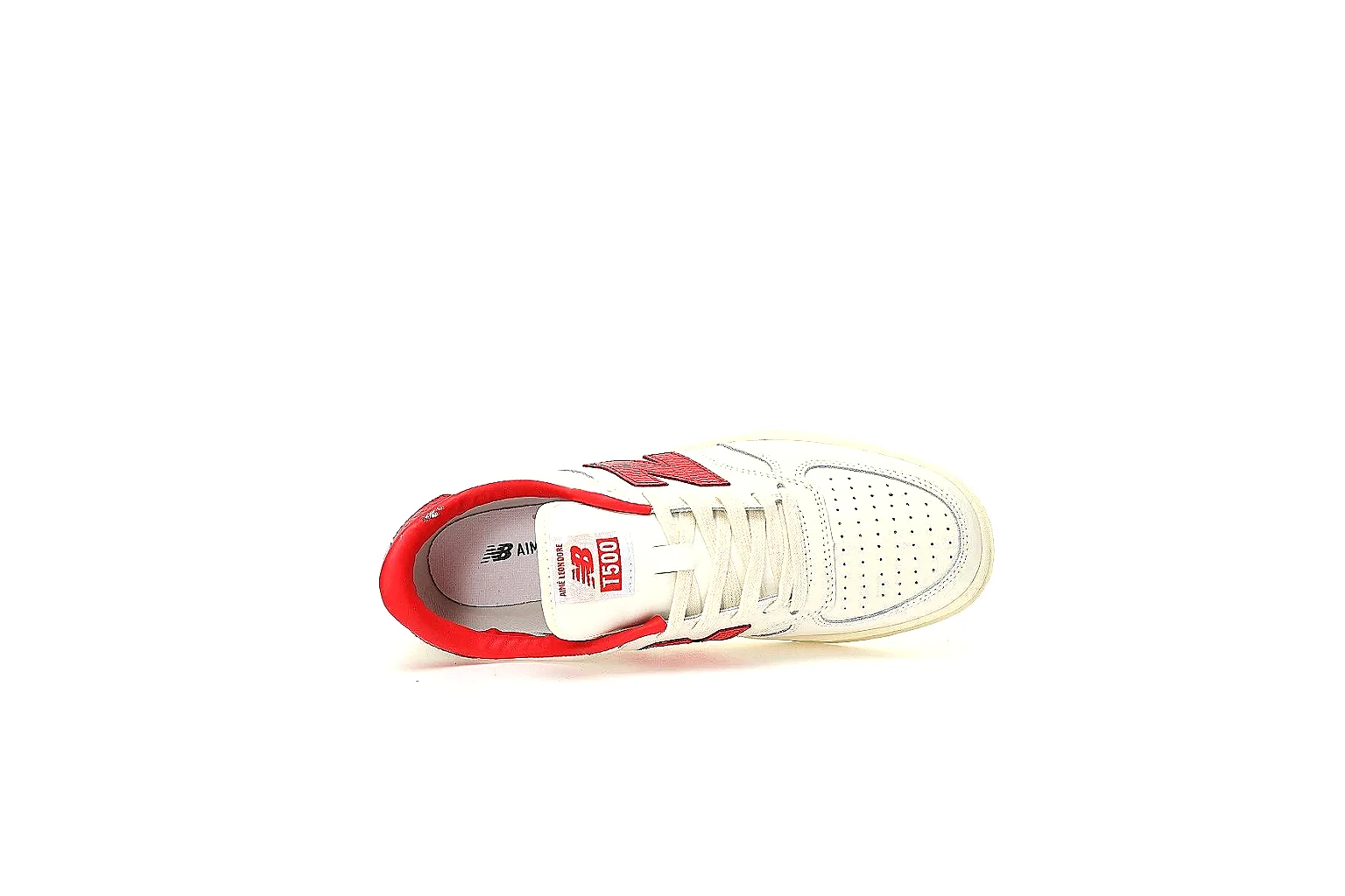 New Balance 550 white red pair with red logo and QC comparison angles thumbnail 3