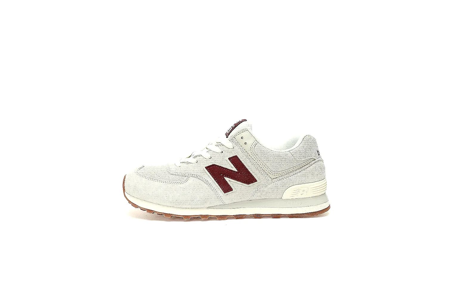New Balance 574 off-white burgundy gallery for price and QC comparison thumbnail 2