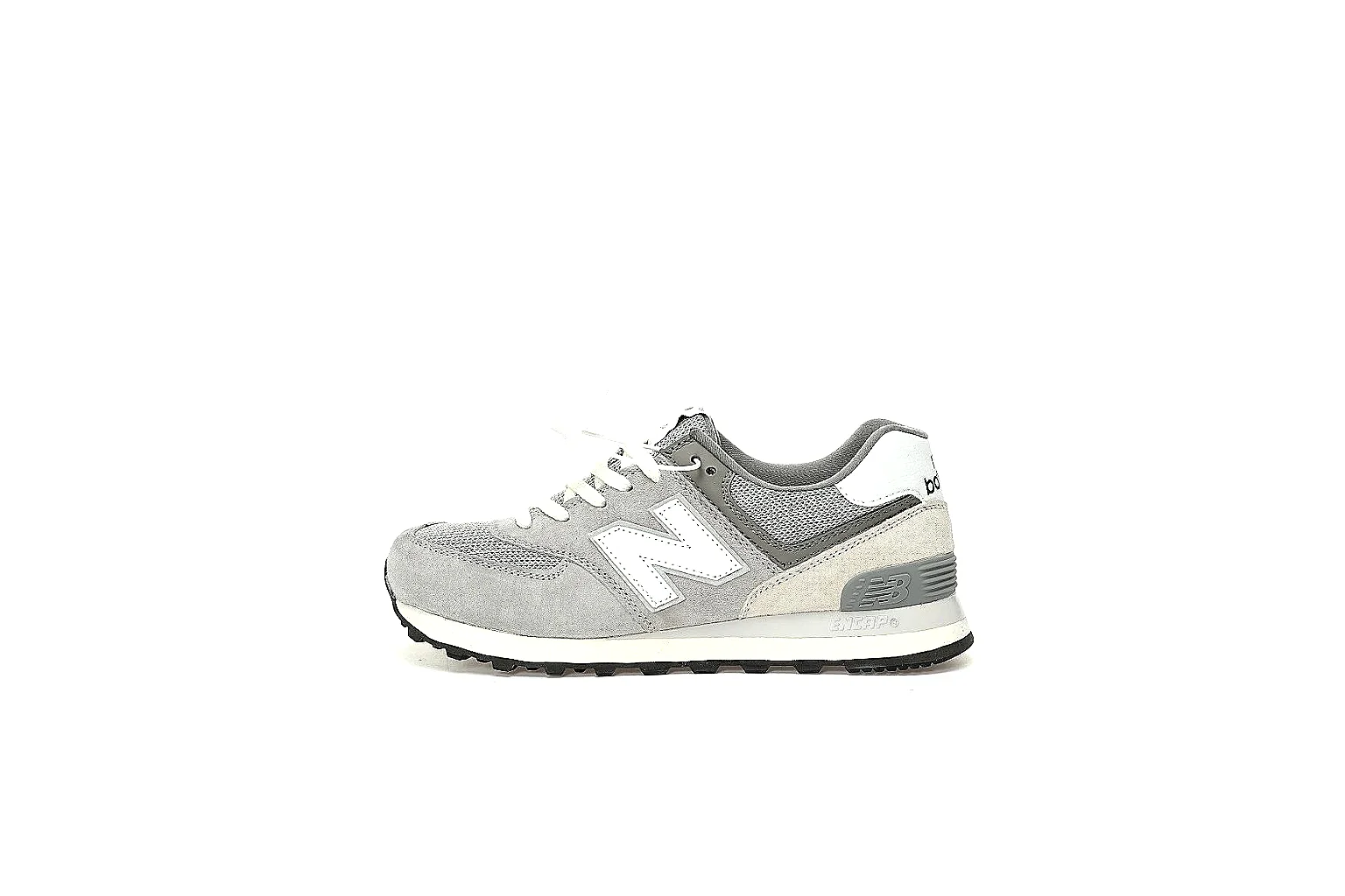 New Balance 574 Classic grey white QC comparison gallery with outsole and side views thumbnail 2