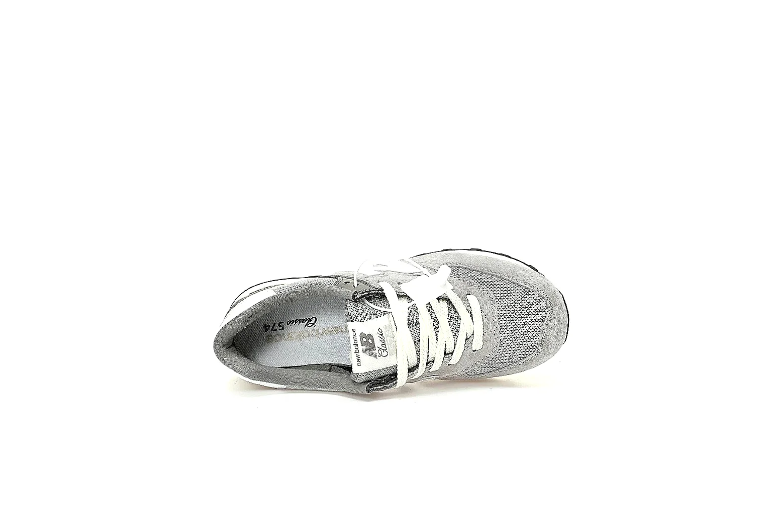 New Balance 574 Classic grey white QC comparison gallery with outsole and side views thumbnail 3