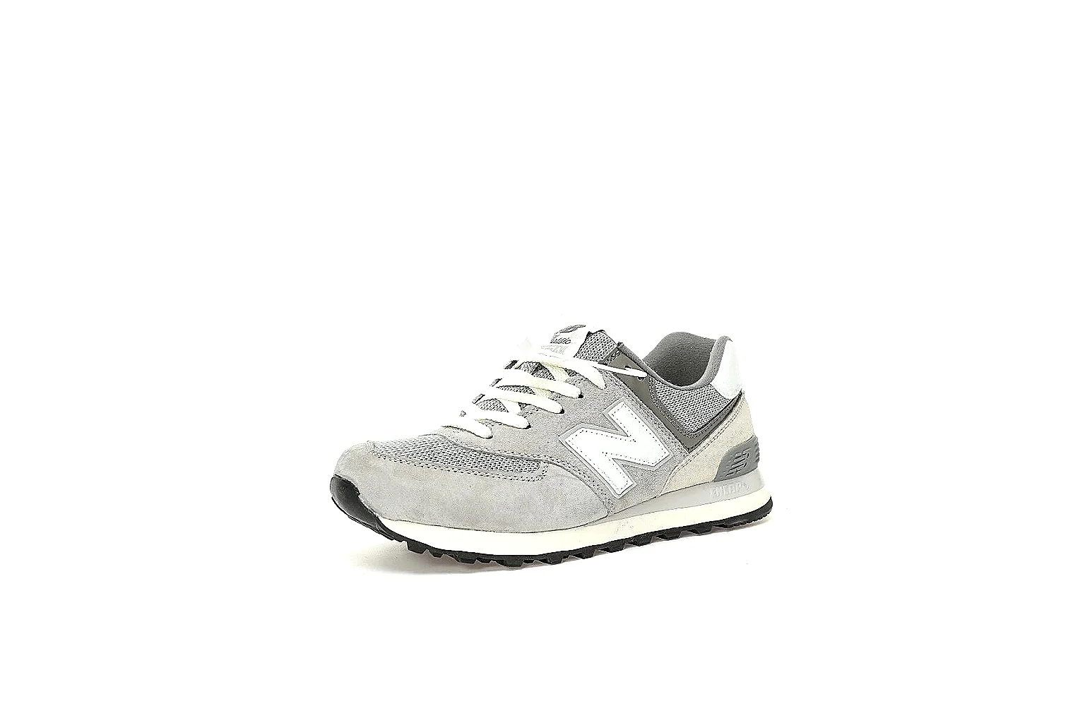 New Balance 574 Classic grey white QC comparison gallery with outsole and side views thumbnail 6