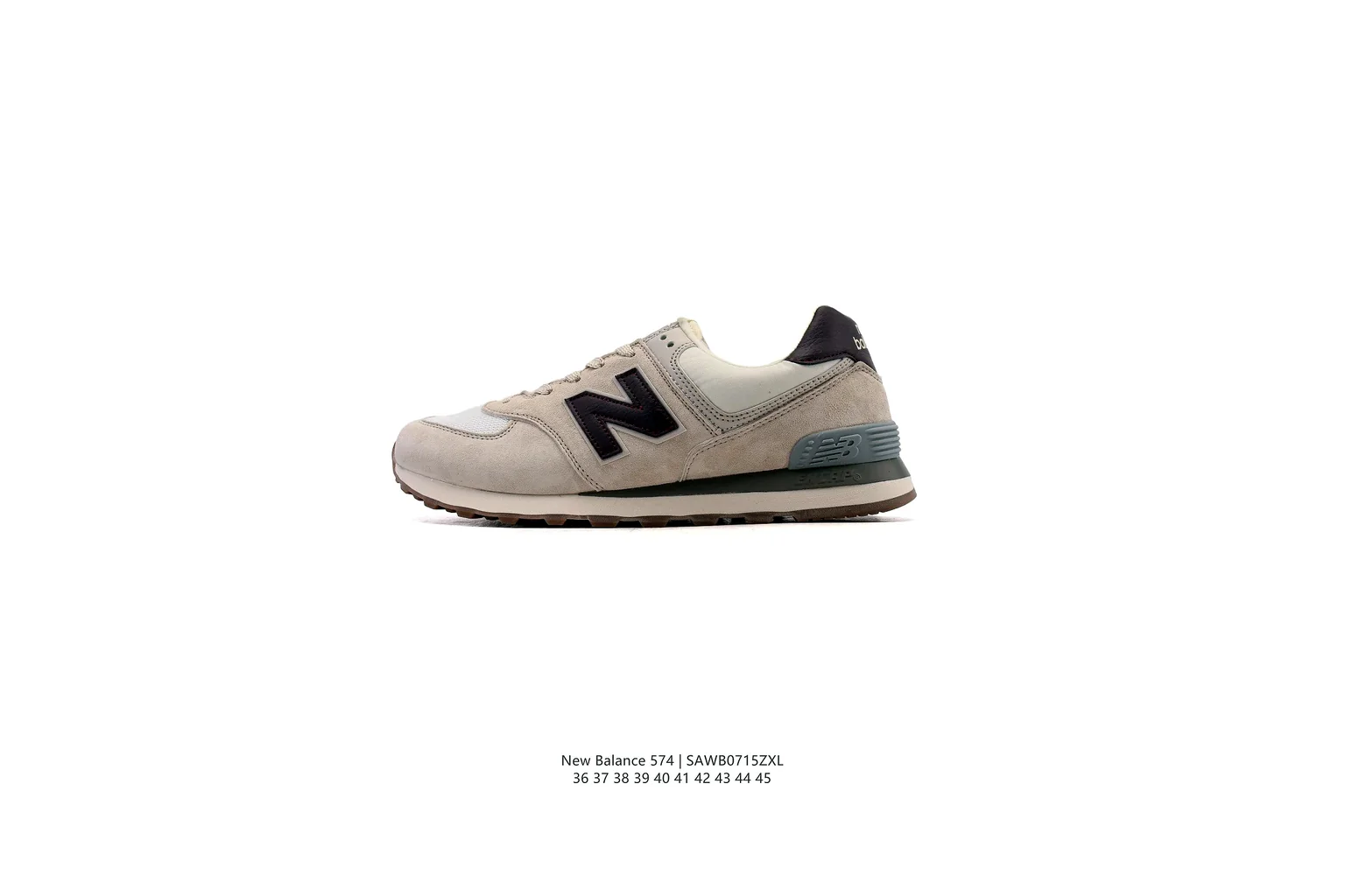 New Balance 574 Cream Grey classic runner six photo view