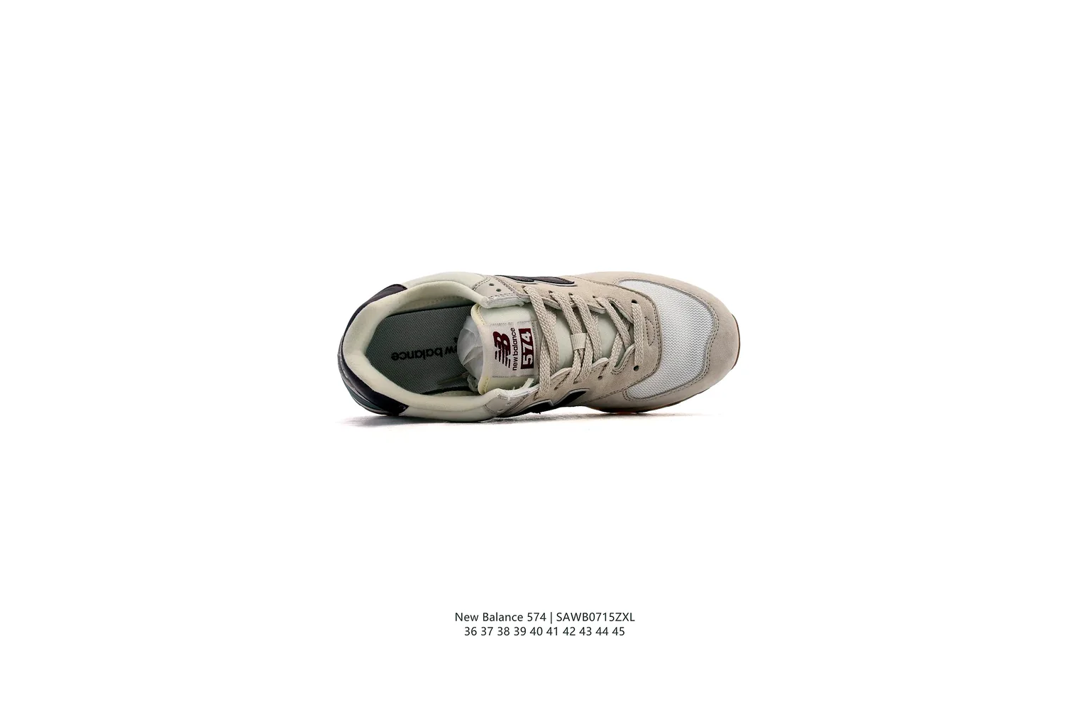 New Balance 574 Cream Grey classic runner six photo view