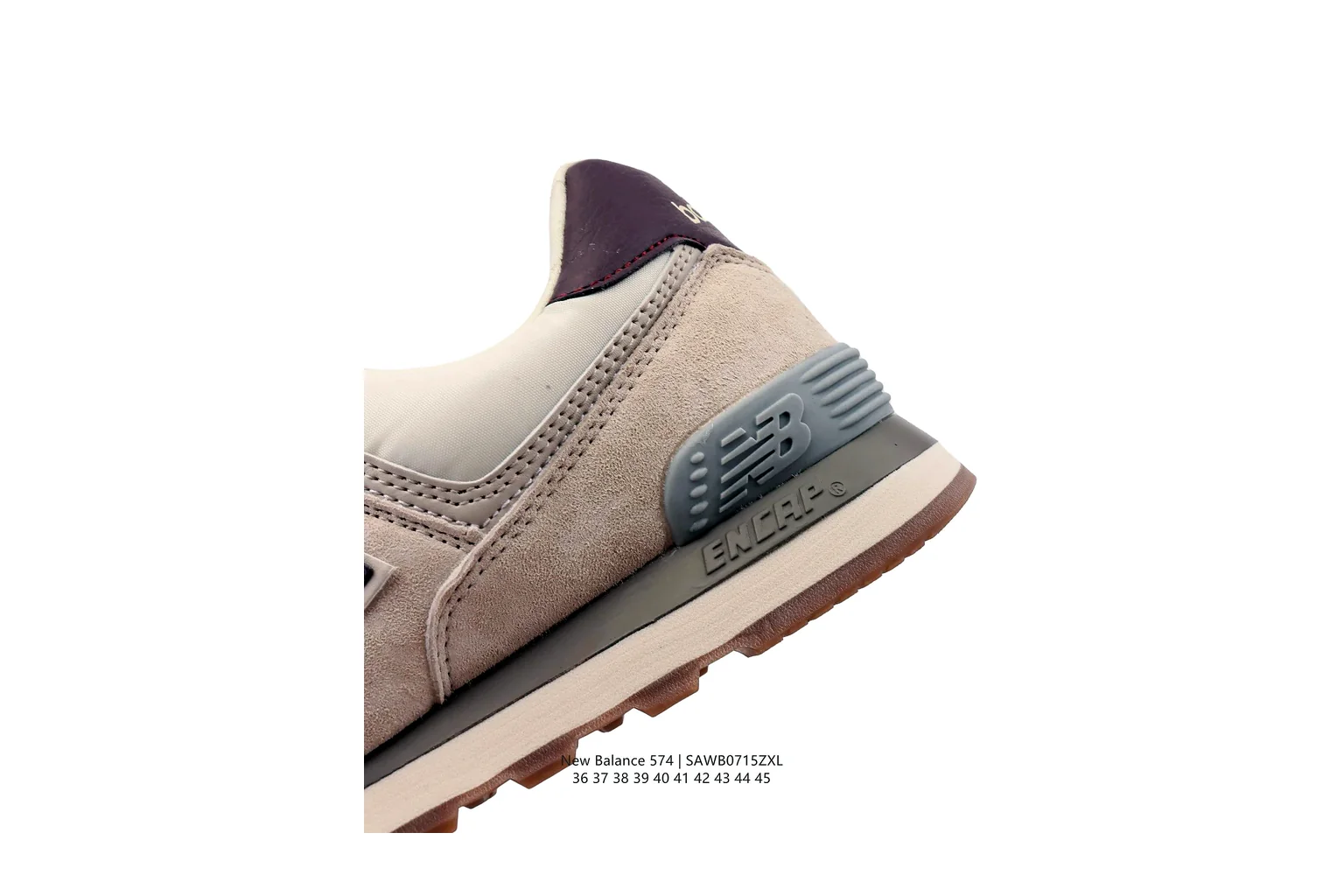 New Balance 574 Cream Grey classic runner six photo view thumbnail 5
