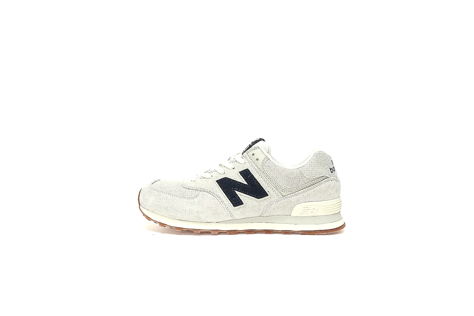 New Balance 574 cream navy gum sole QC scout view at CNY 380 thumbnail 2