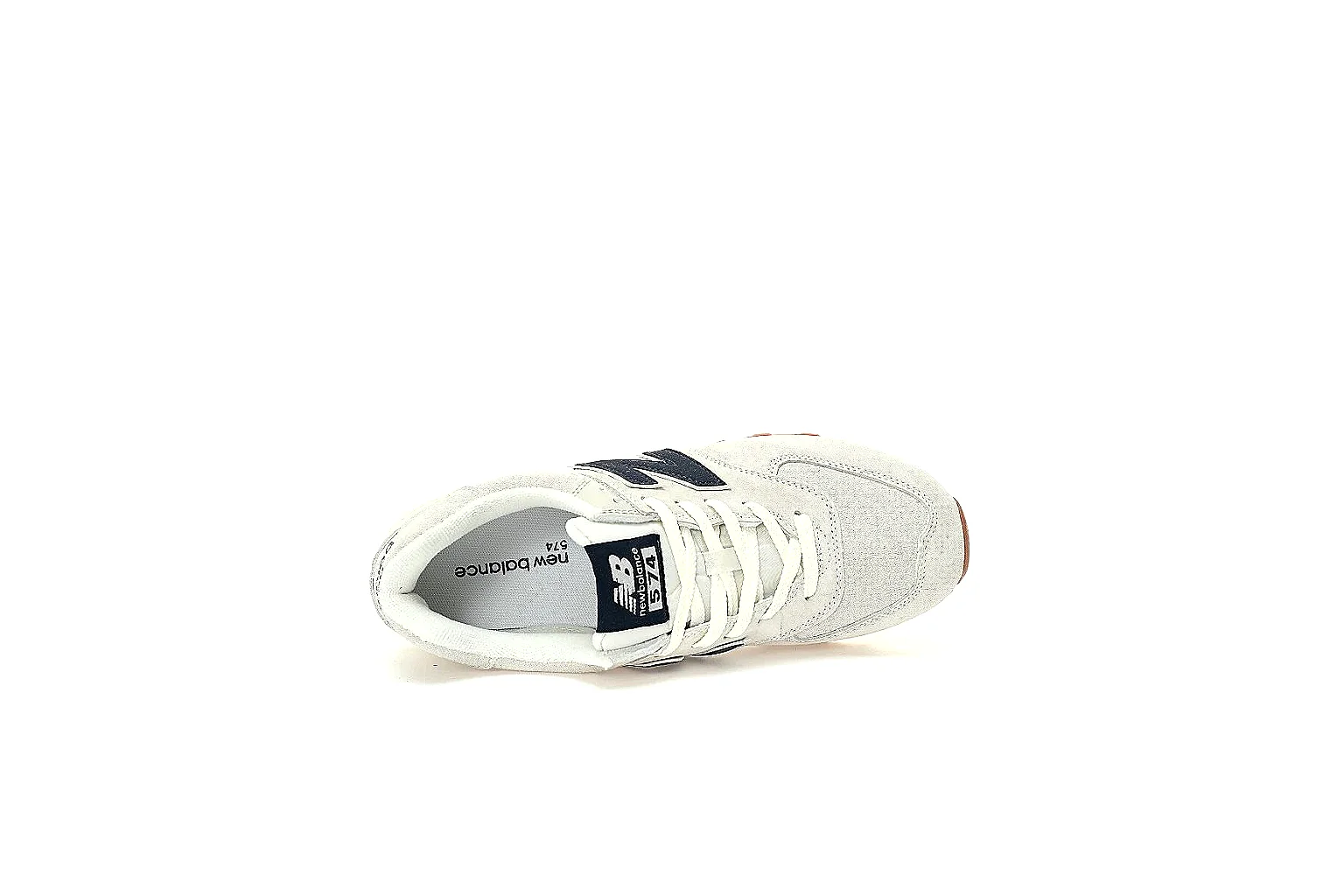 New Balance 574 cream navy gum sole QC scout view at CNY 380 thumbnail 3