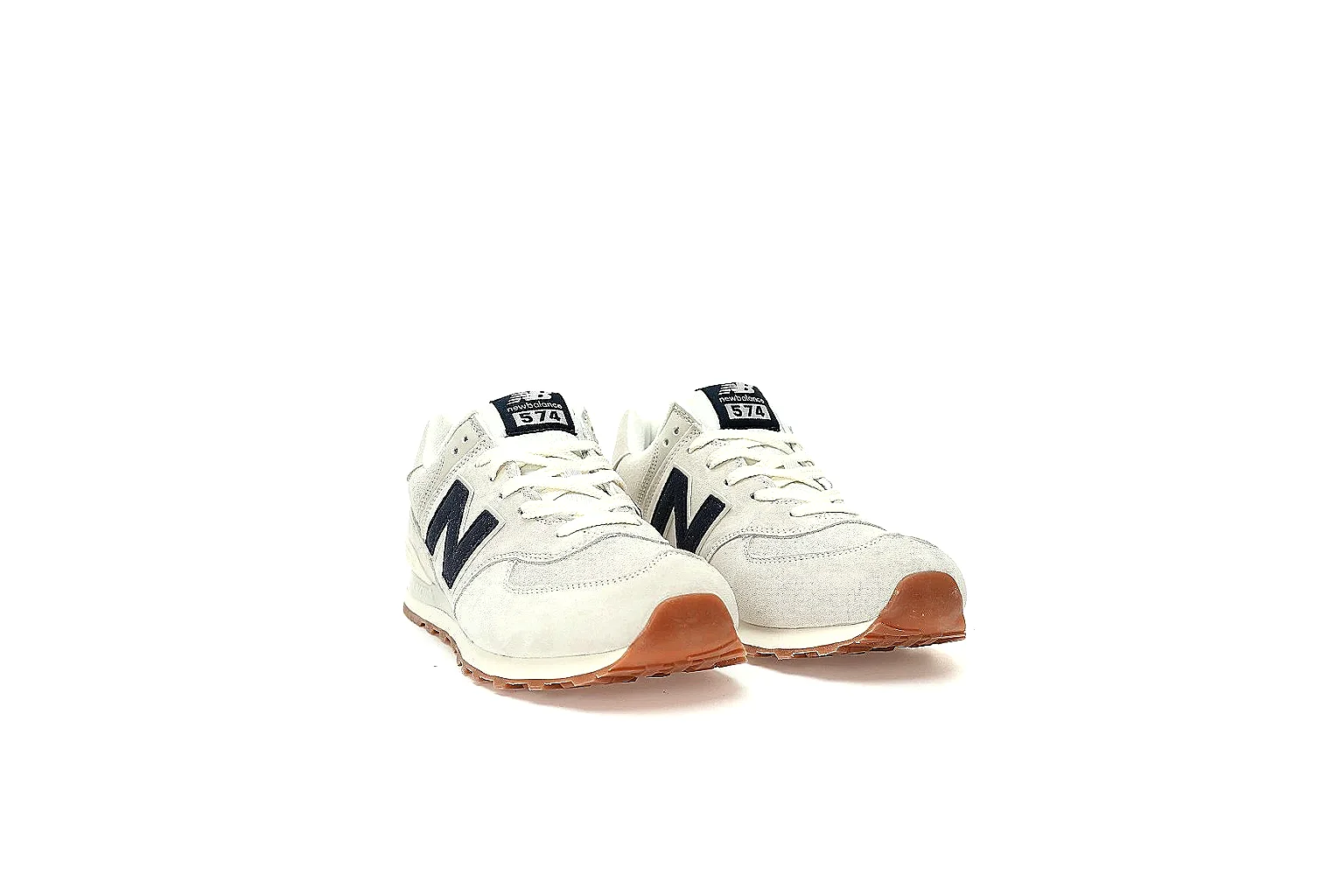New Balance 574 cream navy gum sole QC scout view at CNY 380 thumbnail 5