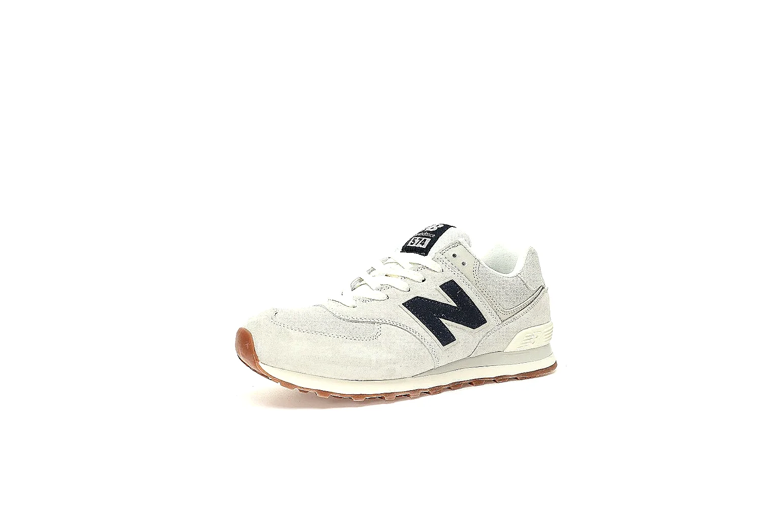 New Balance 574 cream navy gum sole QC scout view at CNY 380 thumbnail 6