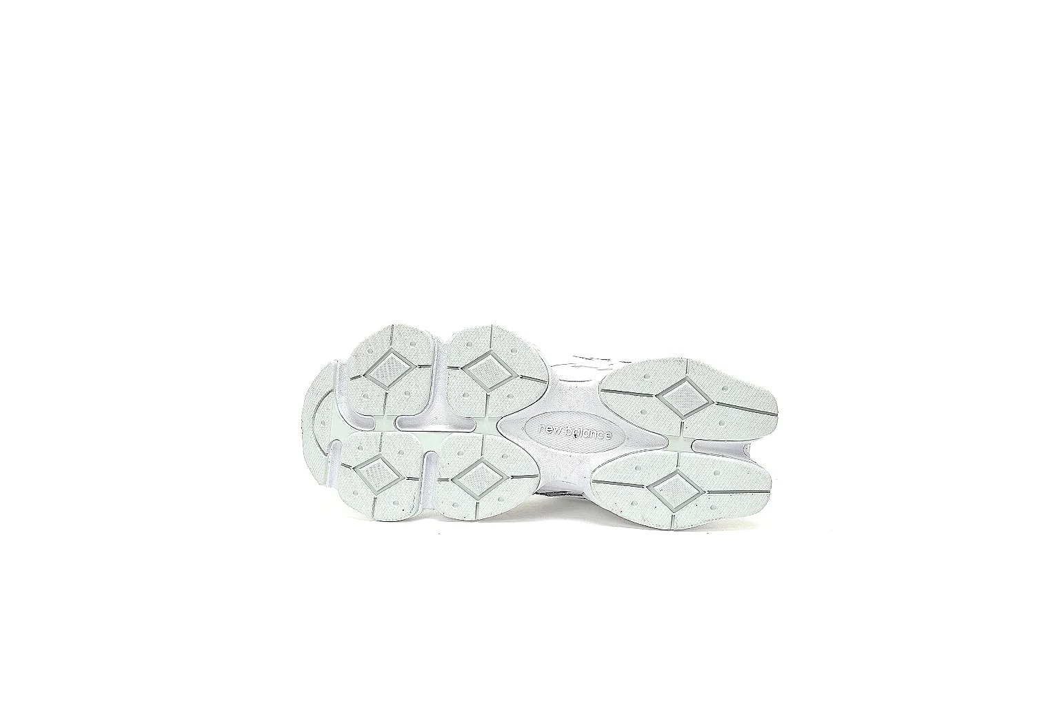 New Balance 9060-style white runner QC gallery with outsole and pair comparison thumbnail 4