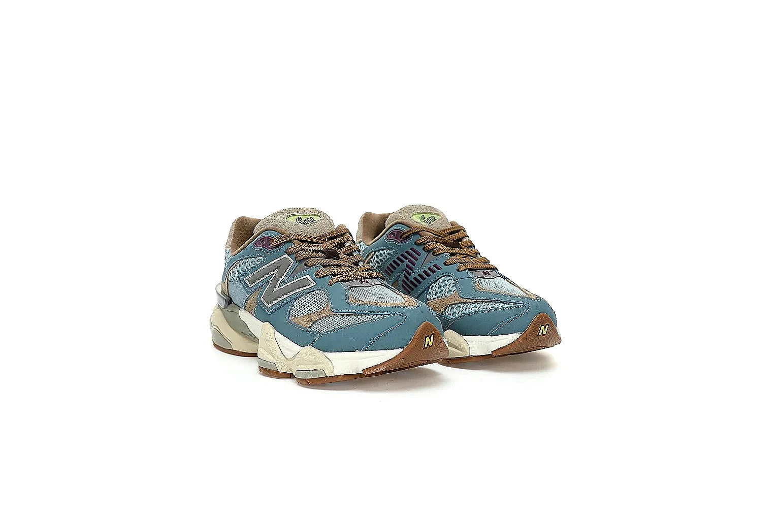 New Balance 9060 teal tan gallery with QC proof angles and outsole view thumbnail 5