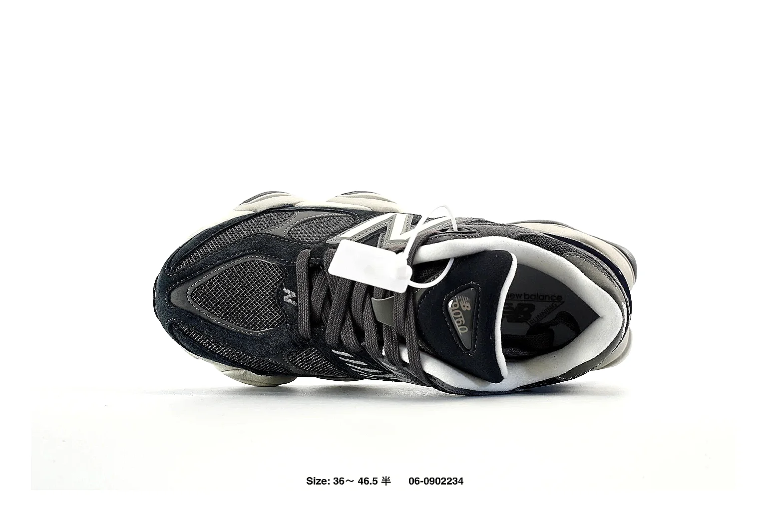 New Balance 9060 Black Gray Sneaker 4722 comparison gallery with QC evidence thumbnail 3