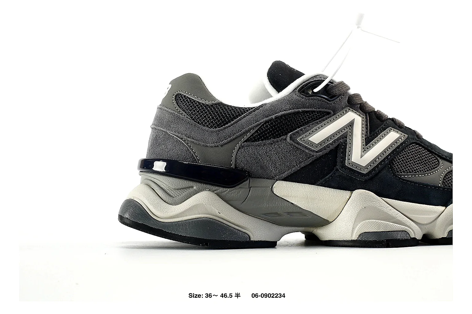 New Balance 9060 Black Gray Sneaker 4722 comparison gallery with QC evidence thumbnail 6