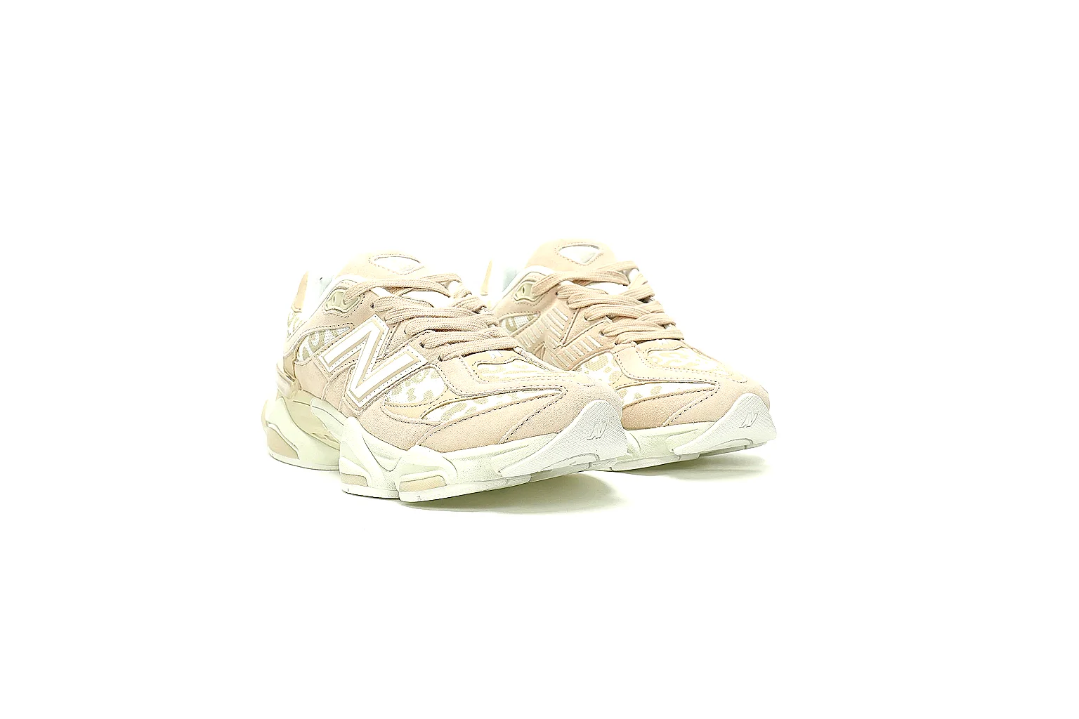 New Balance 9060 cream beige QC scout image with side N logo and chunky sole thumbnail 4