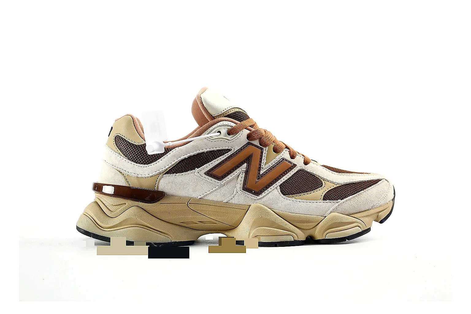 New Balance 9060 Cream Brown Sneaker 3042 comparison gallery with QC evidence thumbnail 2